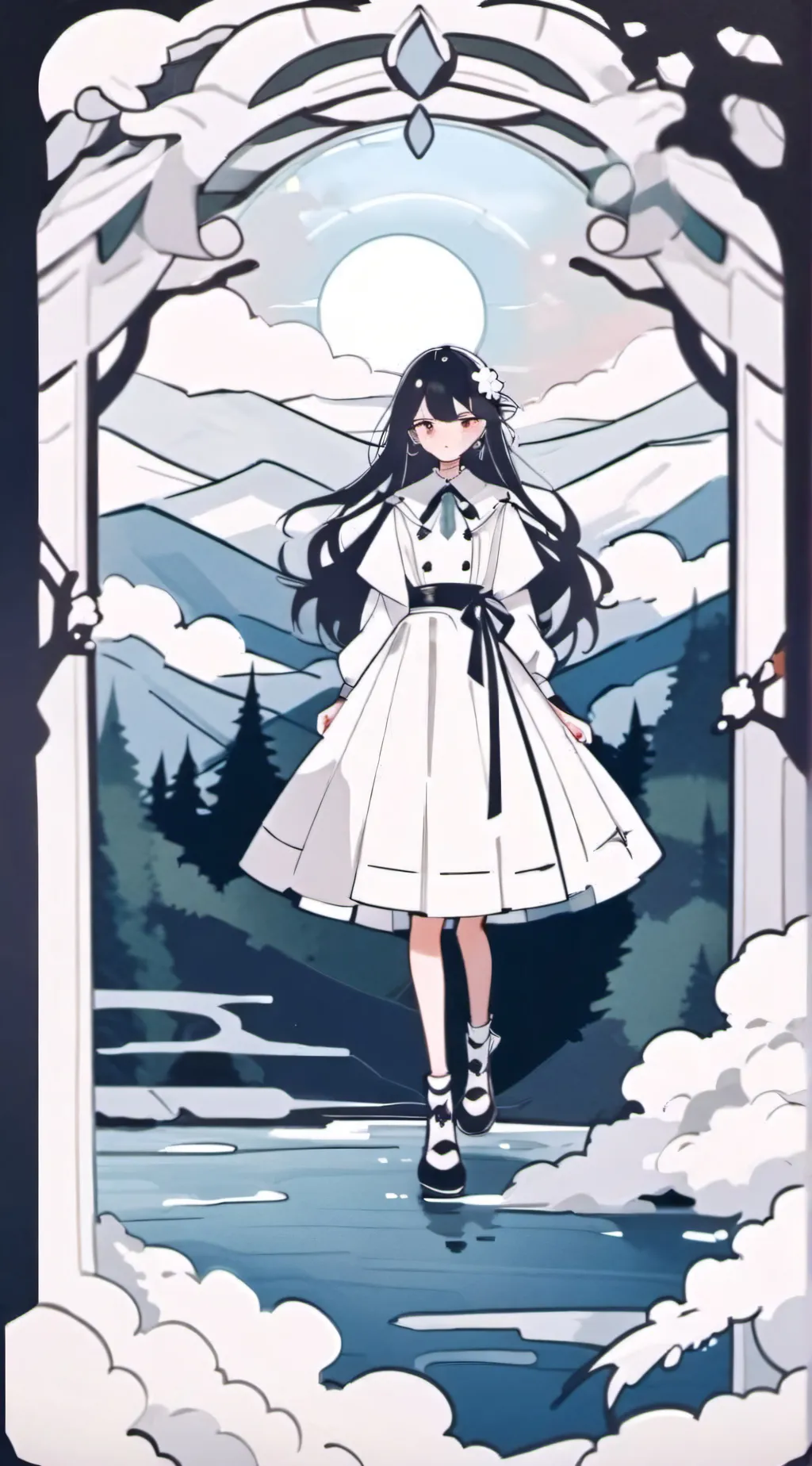 ai character: art background