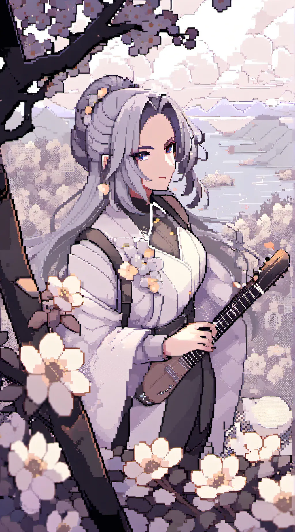 ai character: violet background