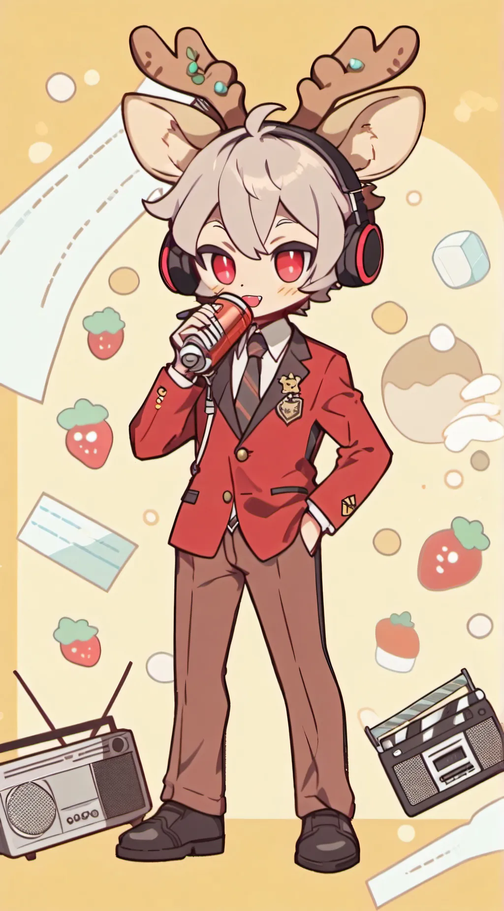 ai character: Drunk Alastor  background