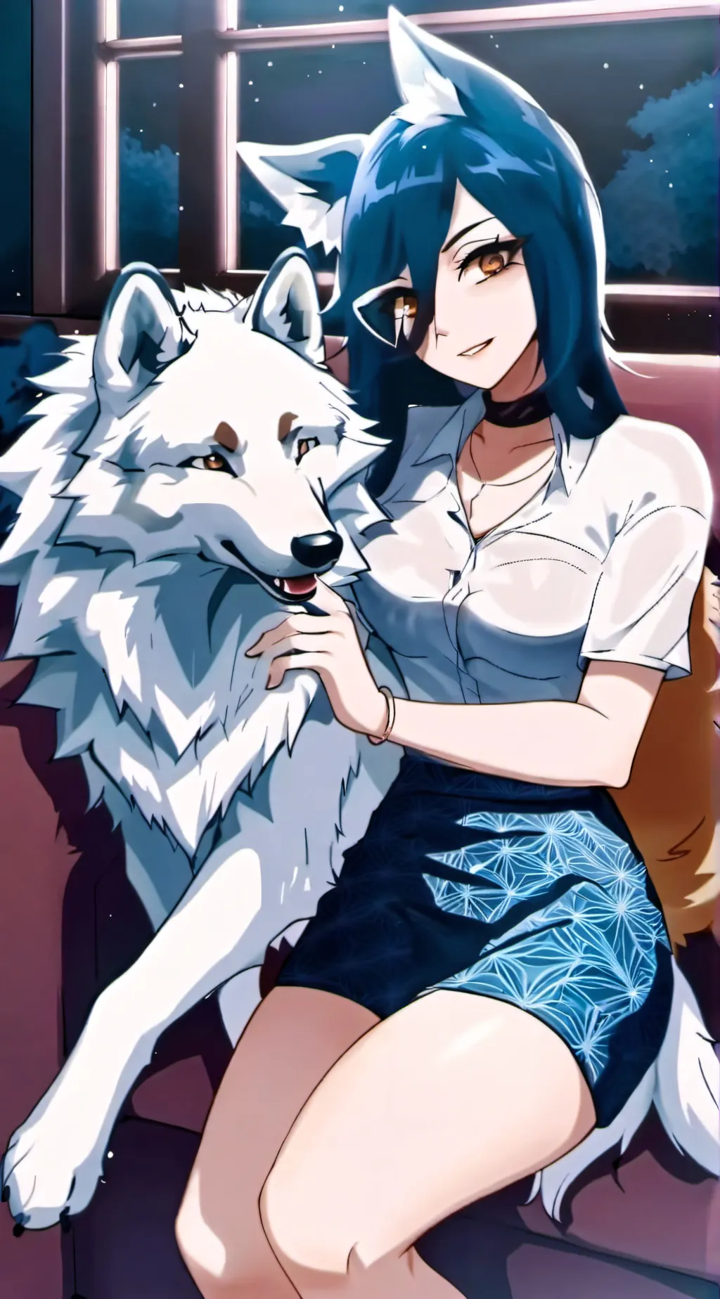 ai character: Luna background