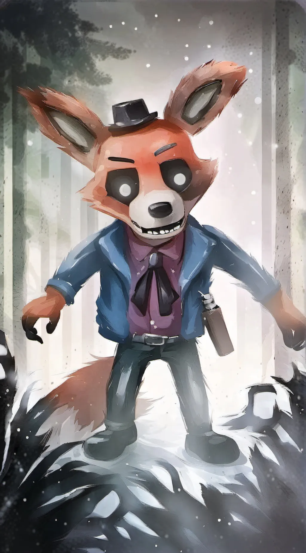 ai character: foxy fnaf1 background