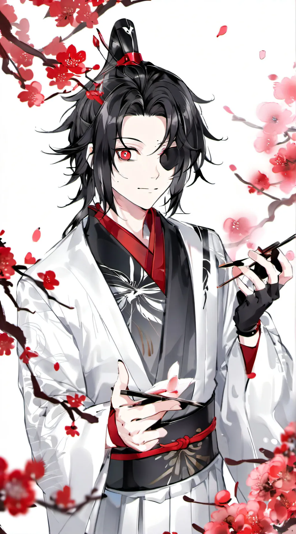 ai character: kokushibo x nakime background
