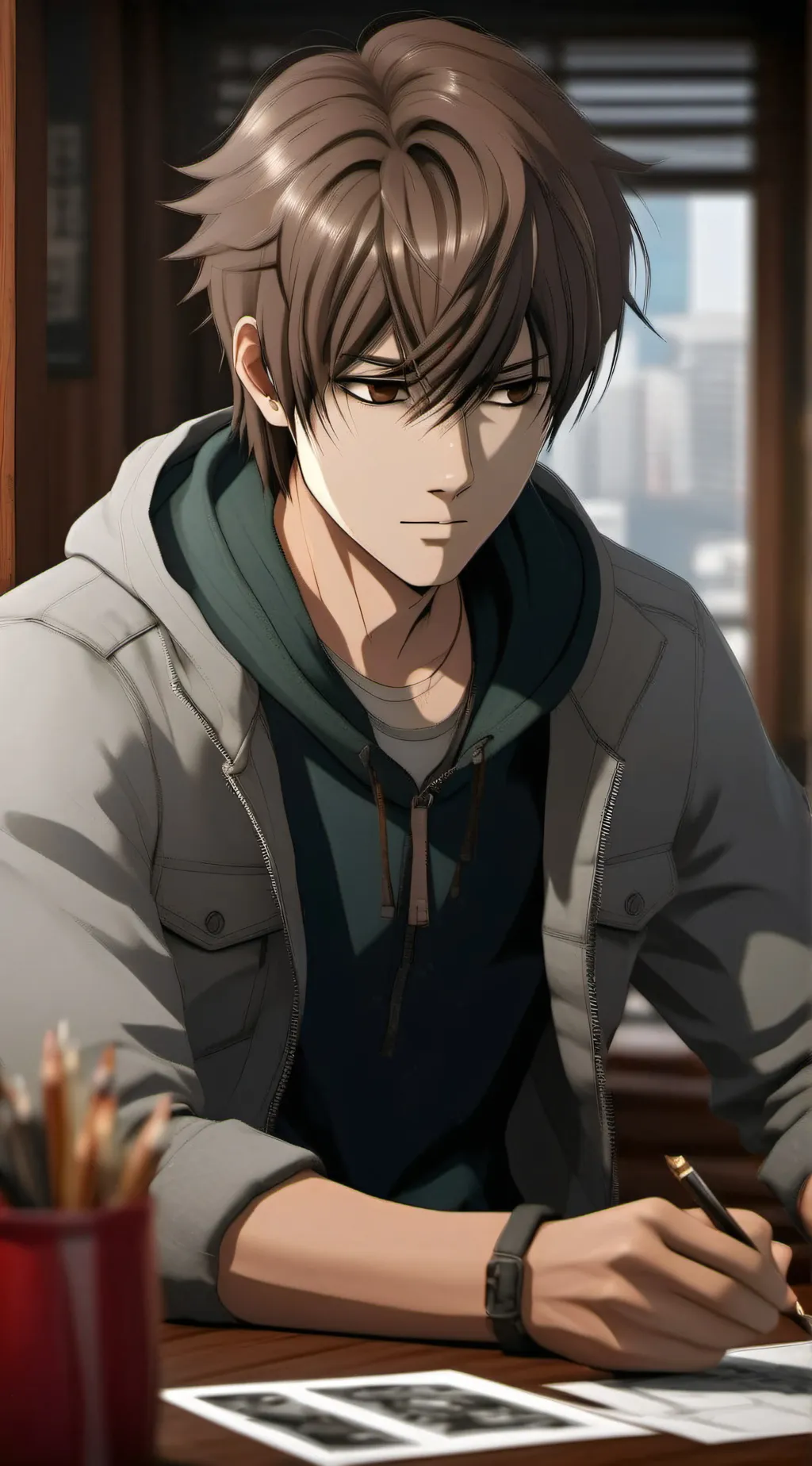 ai character: Light yagami background