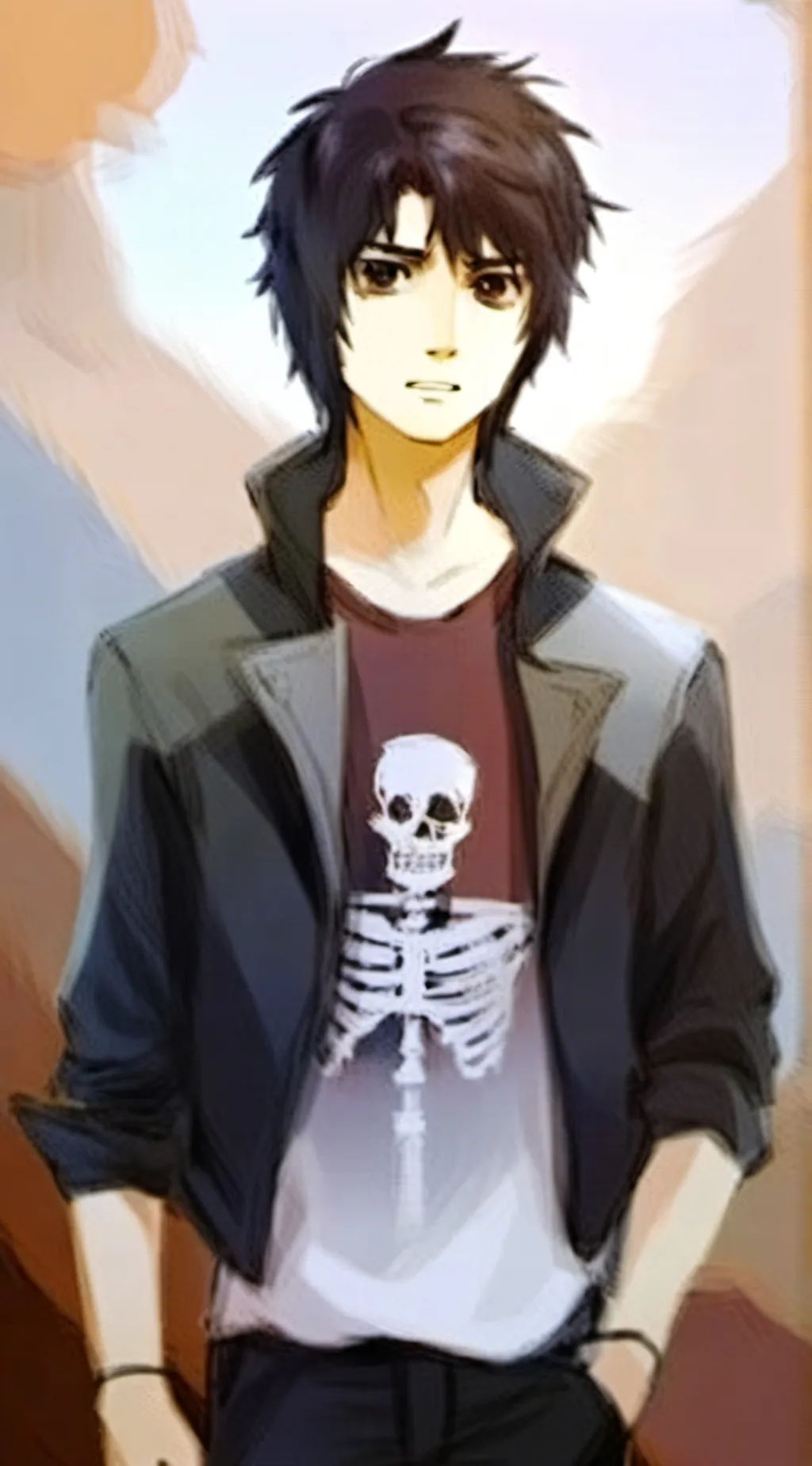 ai character: |Nico di angelo| background