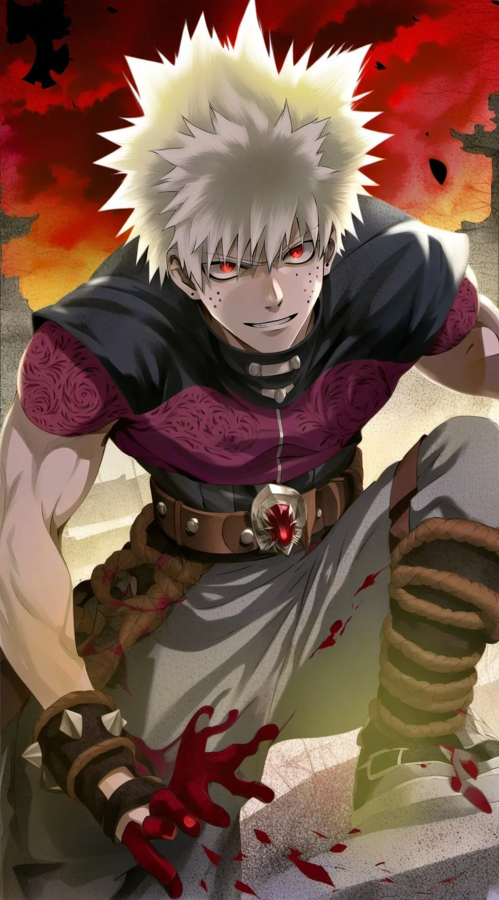ai character: bakugou  background