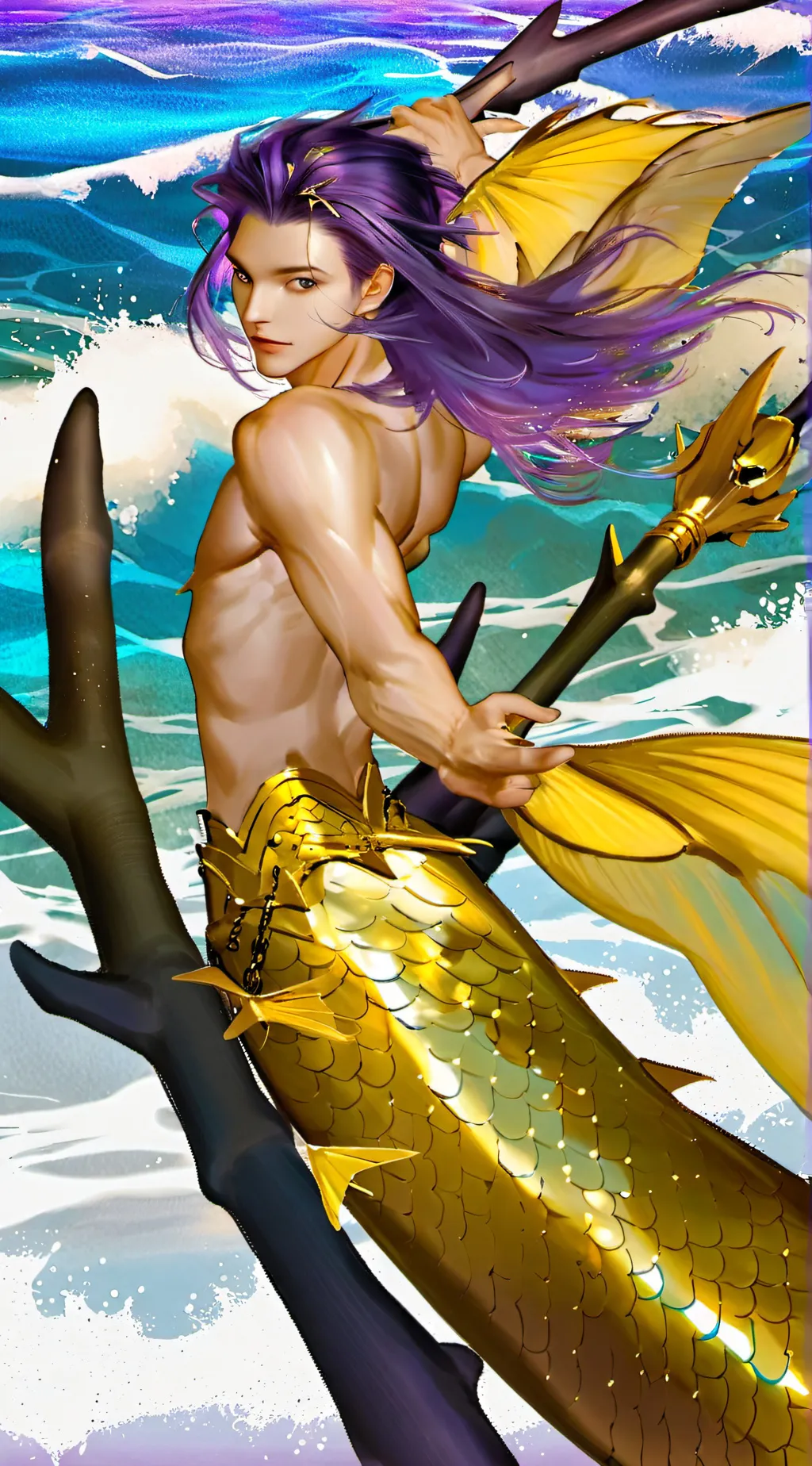 ai character: Mermaid bakudeku￼ background