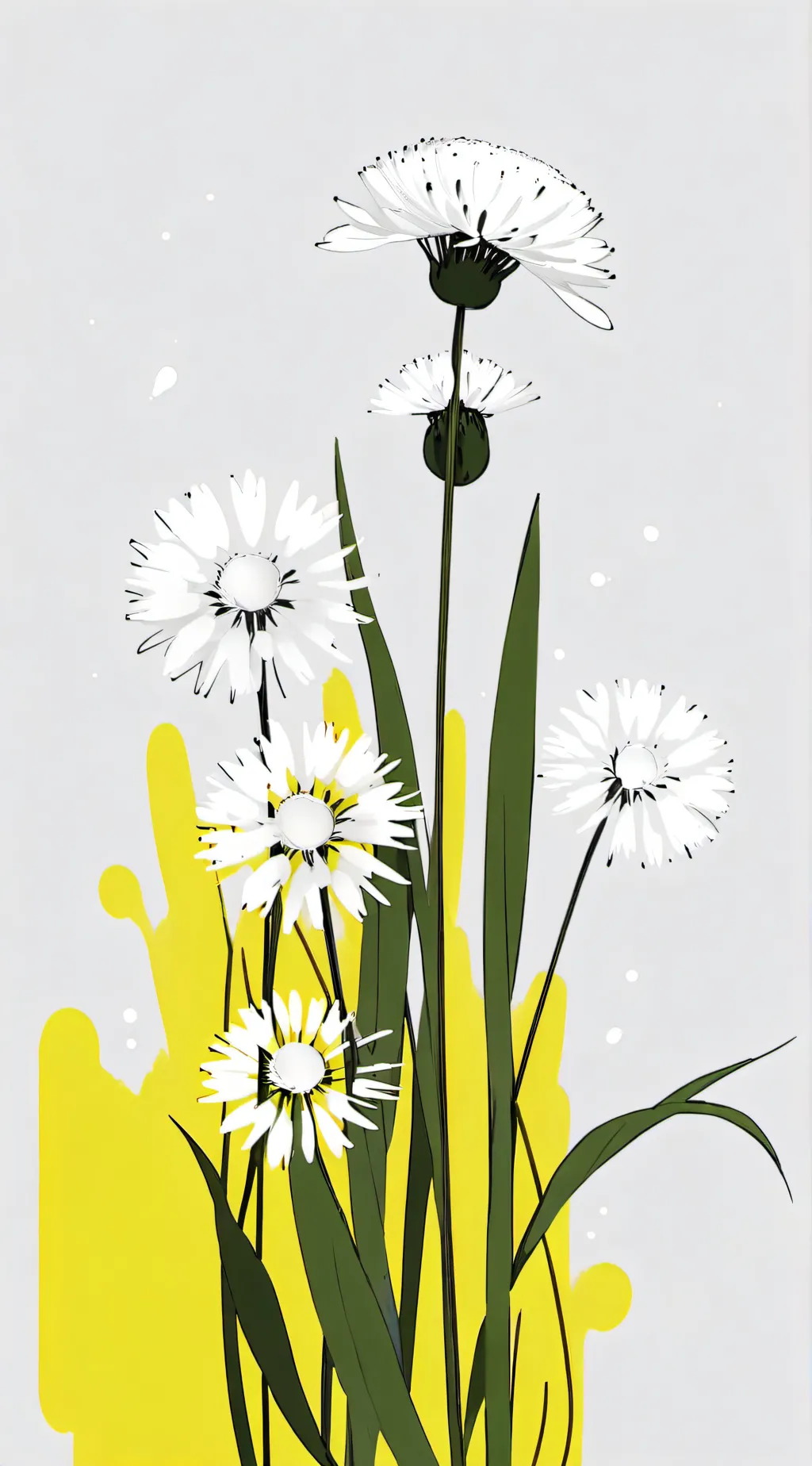ai character: touch dandelion background
