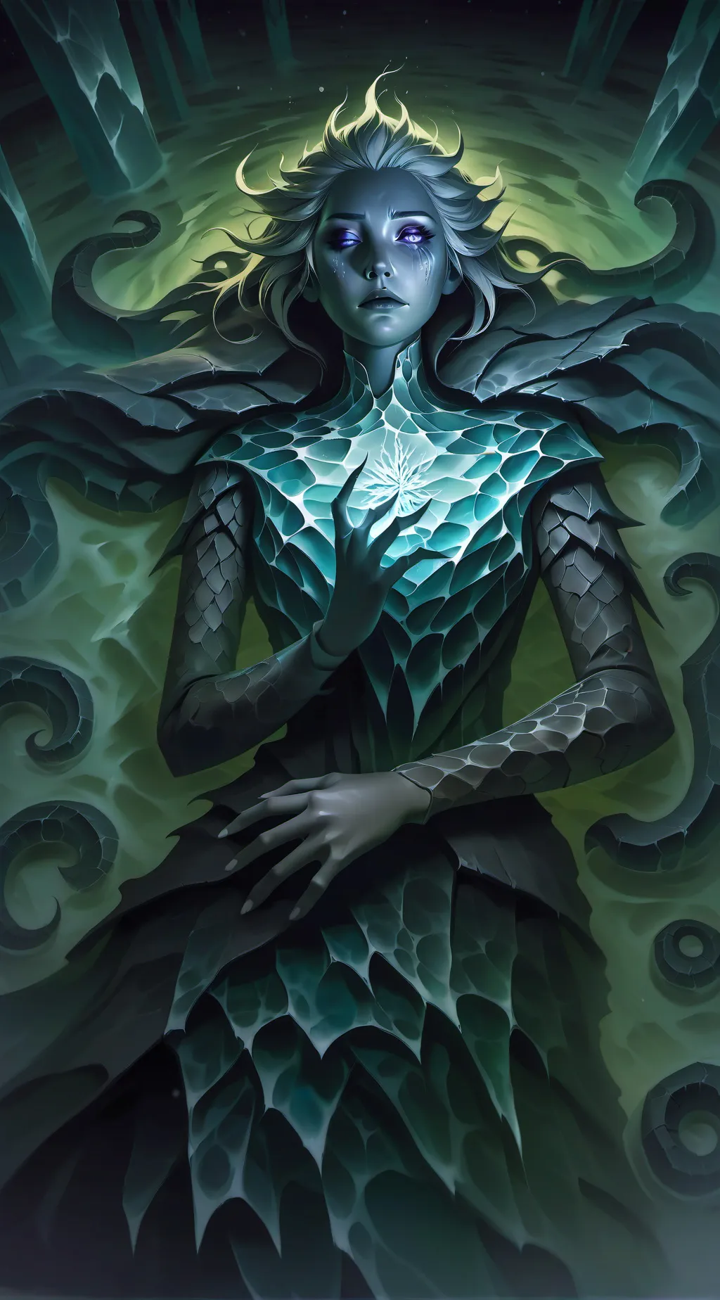ai character: Frozen Charlotte  background