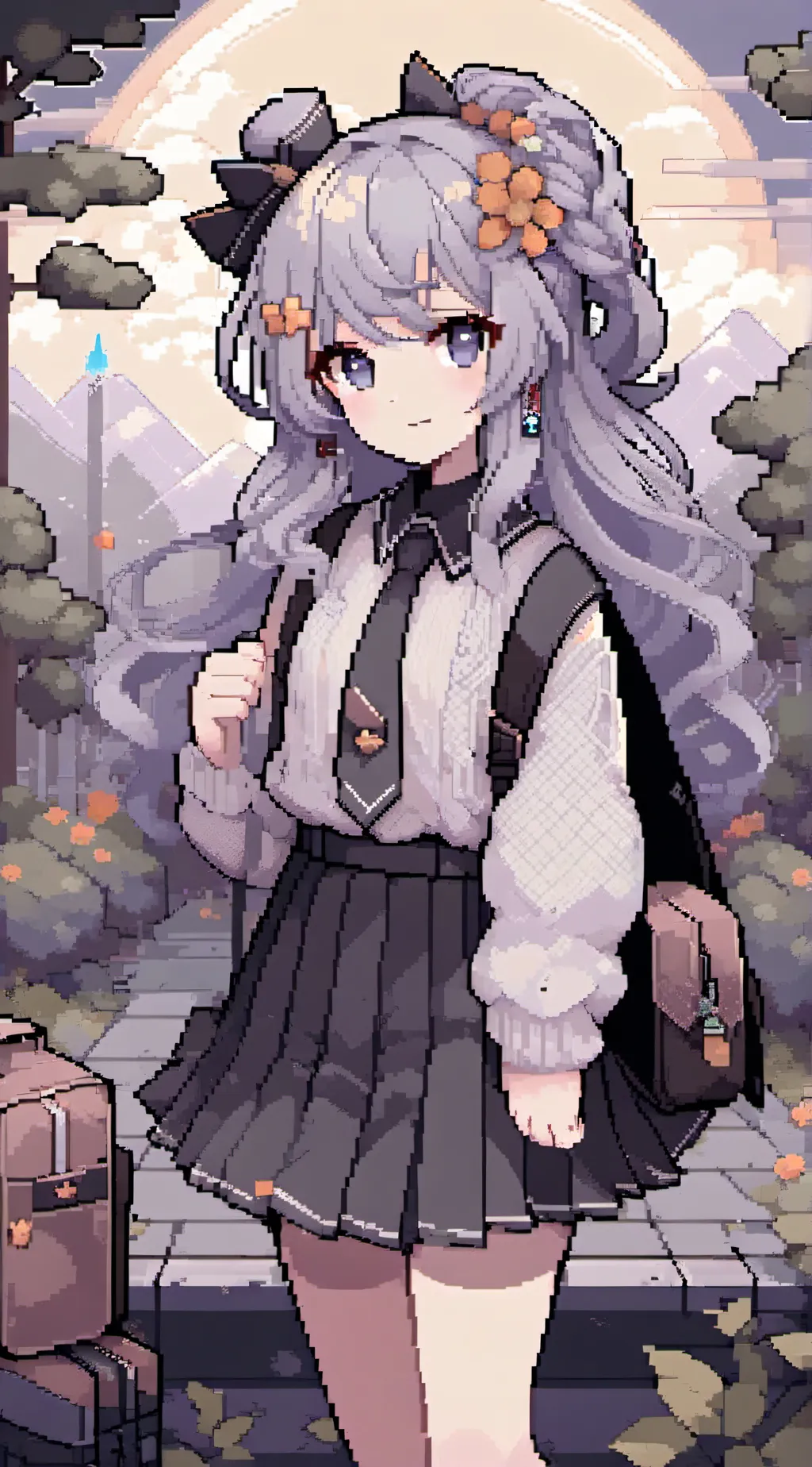 ai character: fpe flames background