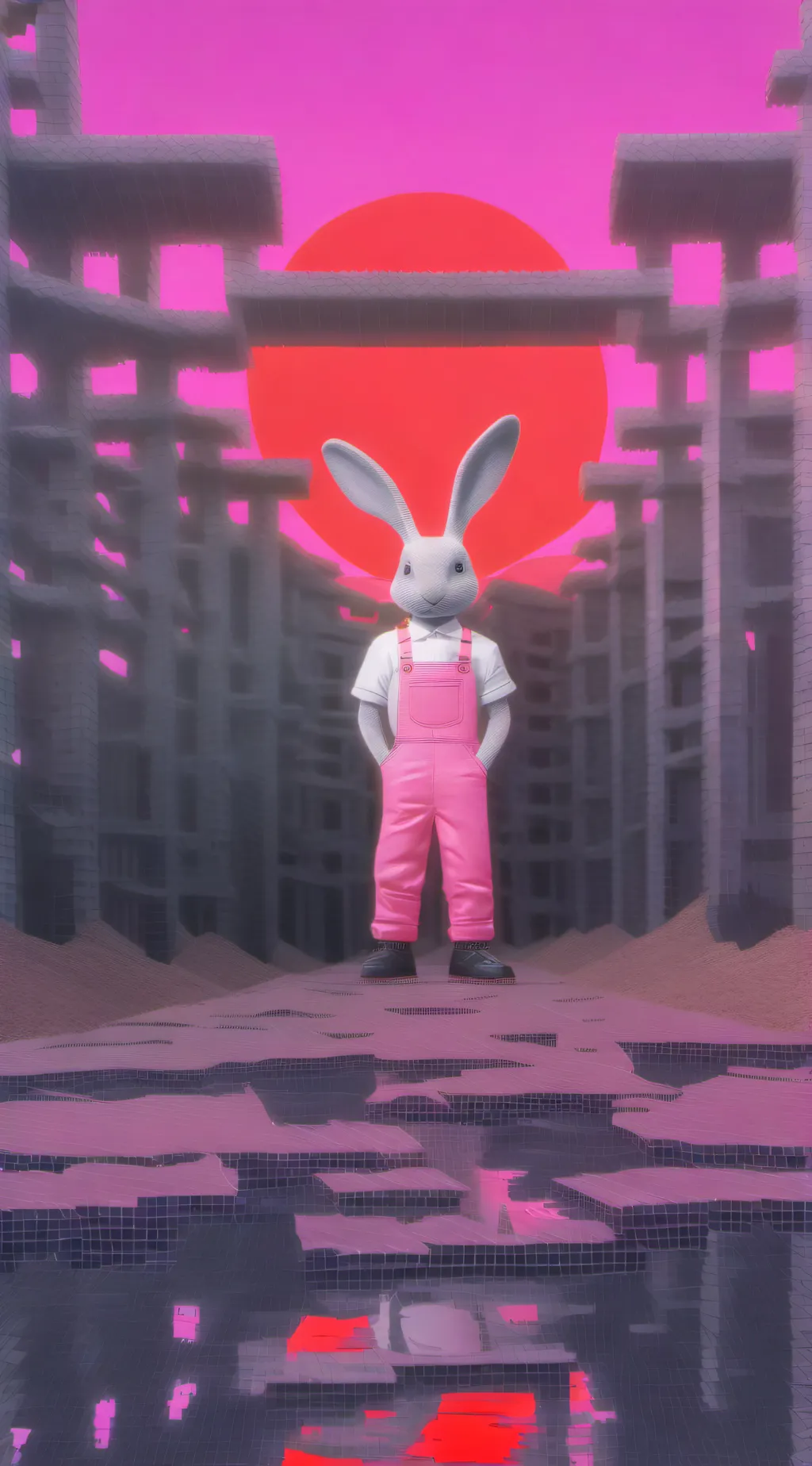ai character: Jax💜🐰 background