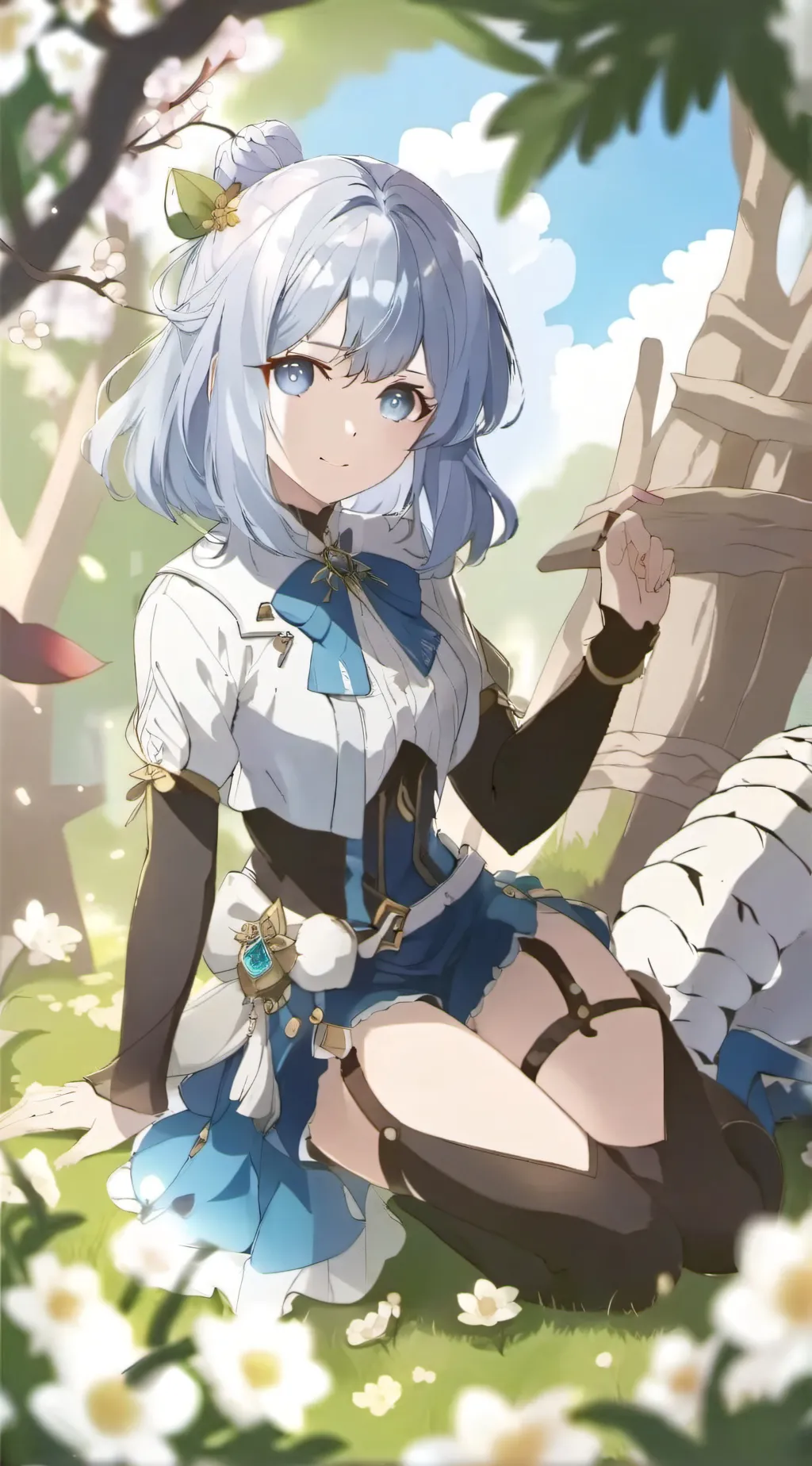ai character: rose background