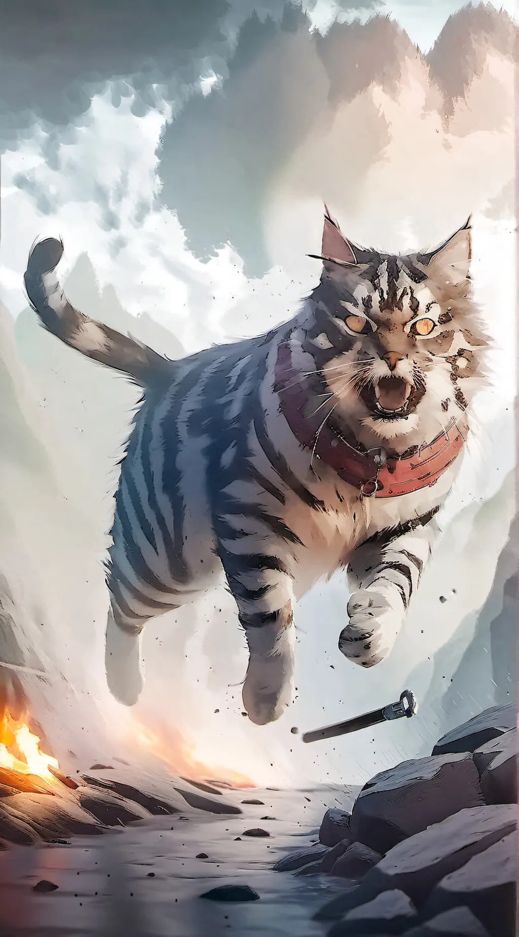 ai character: killer cat background