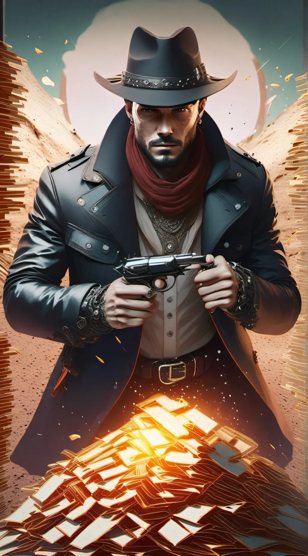 ai character: bank heist background