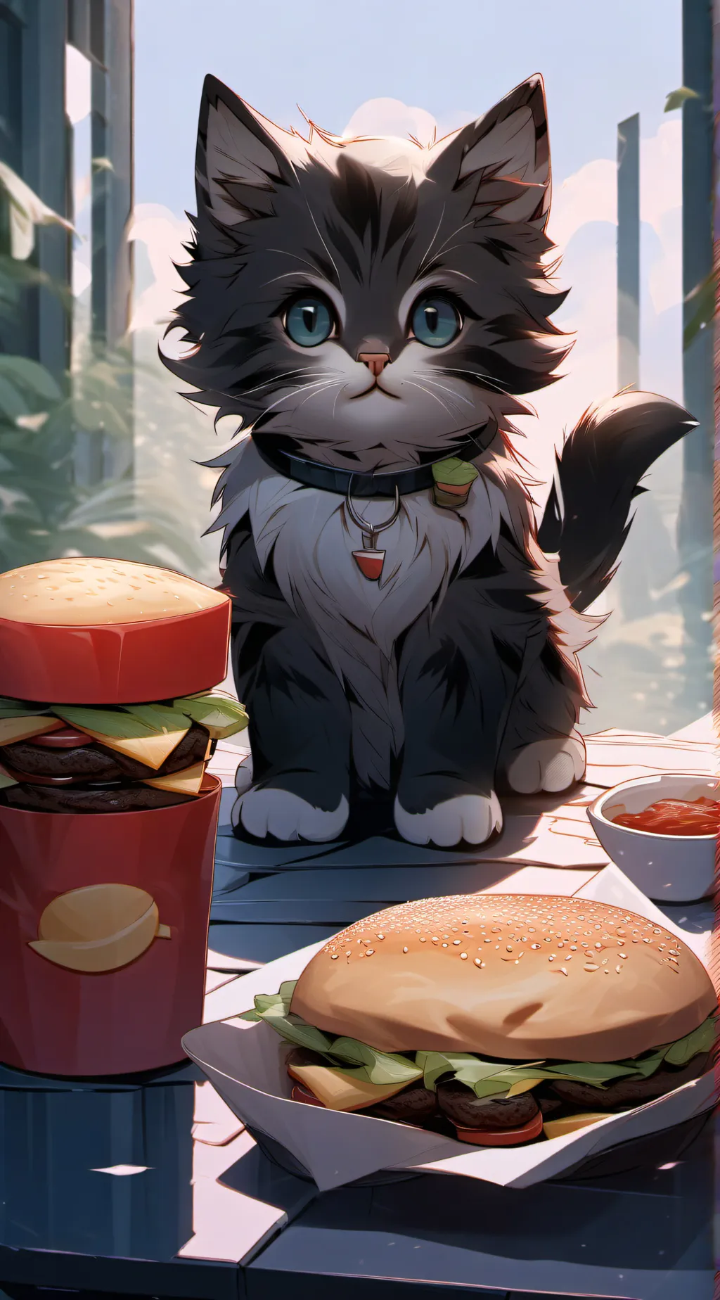 ai character: baby kitten background