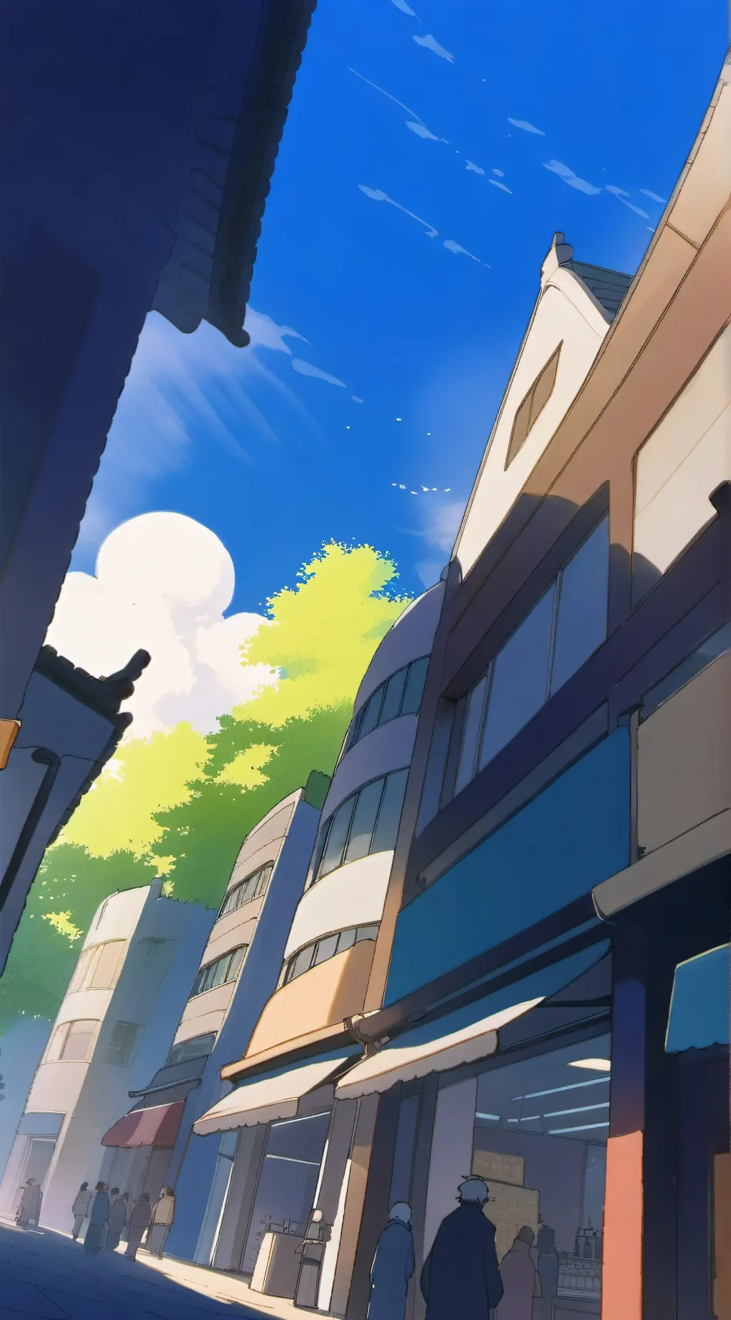 ai character: Mha at the mall  background