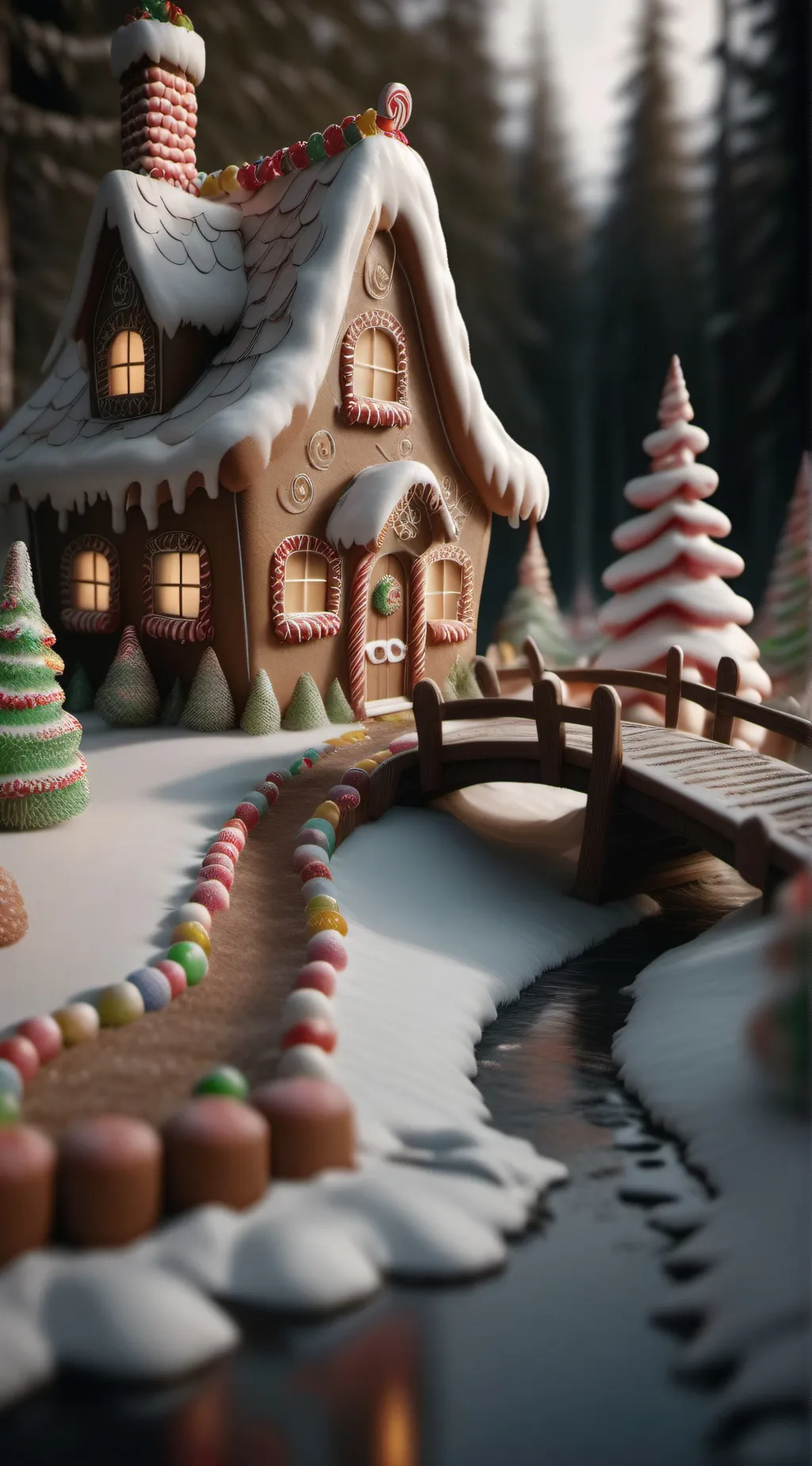 ai character: CANDYLAND background