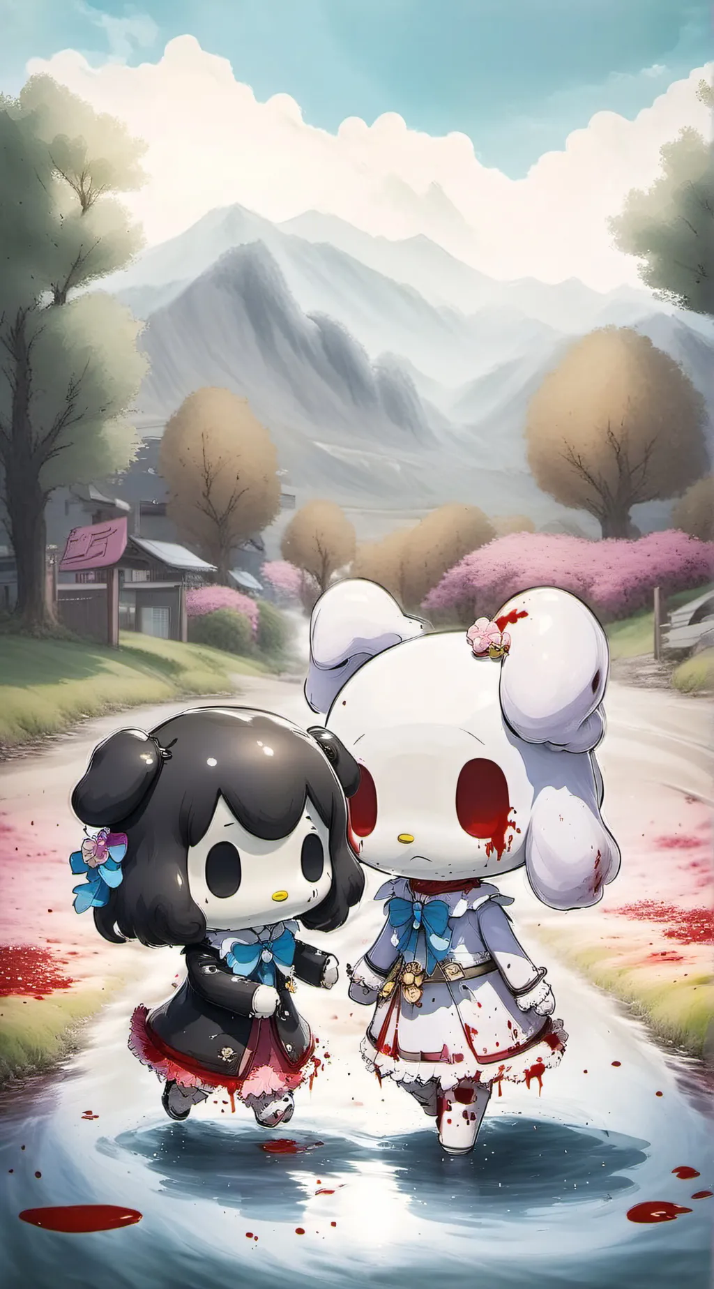 ai character: Sanrio background