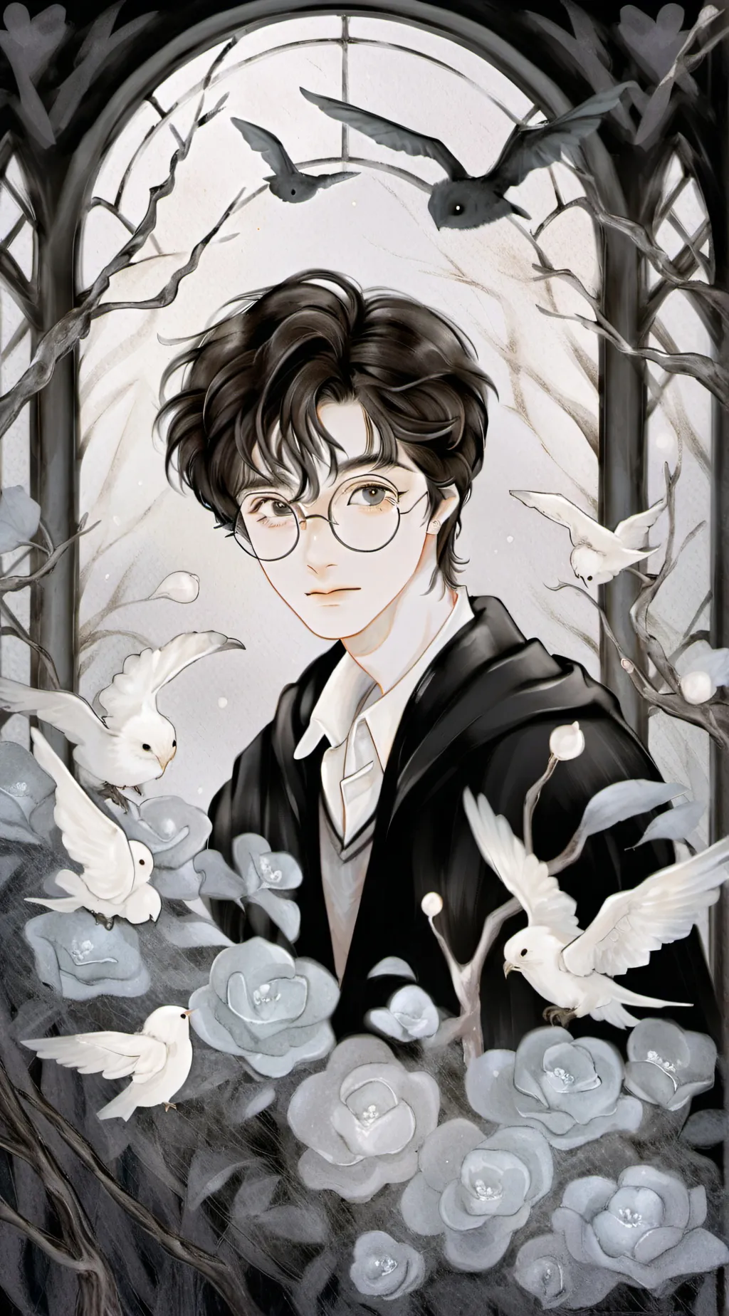 ai character: Hogwarts🌺💋 background