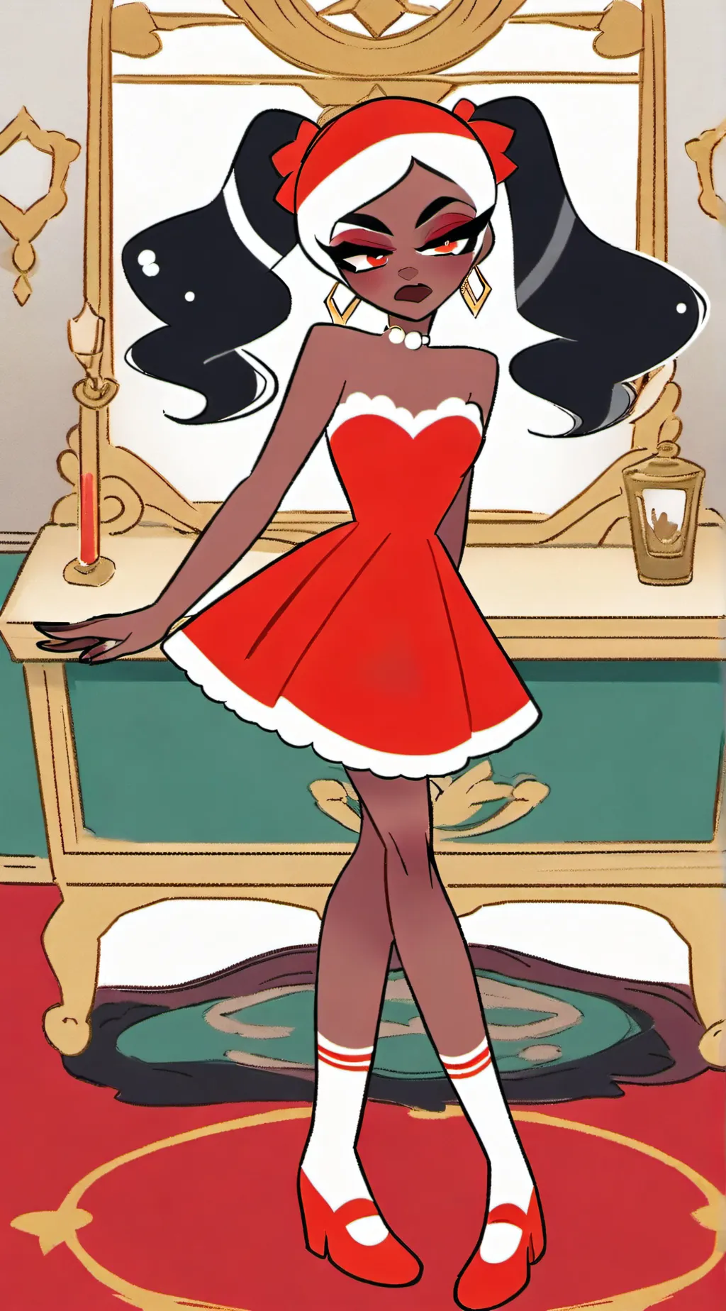 ai character: VELEVET MY POOKIE  background