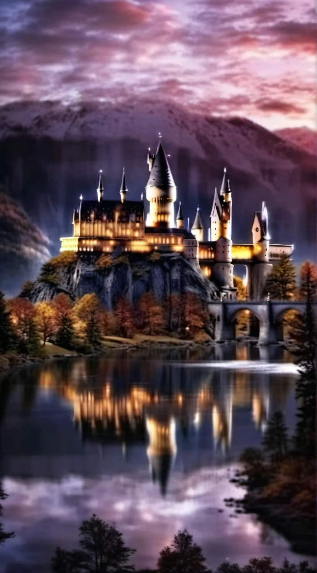 ai character: Hogwarts fun background