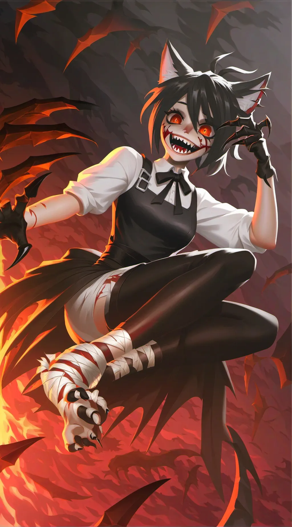 ai character: Demon queen background