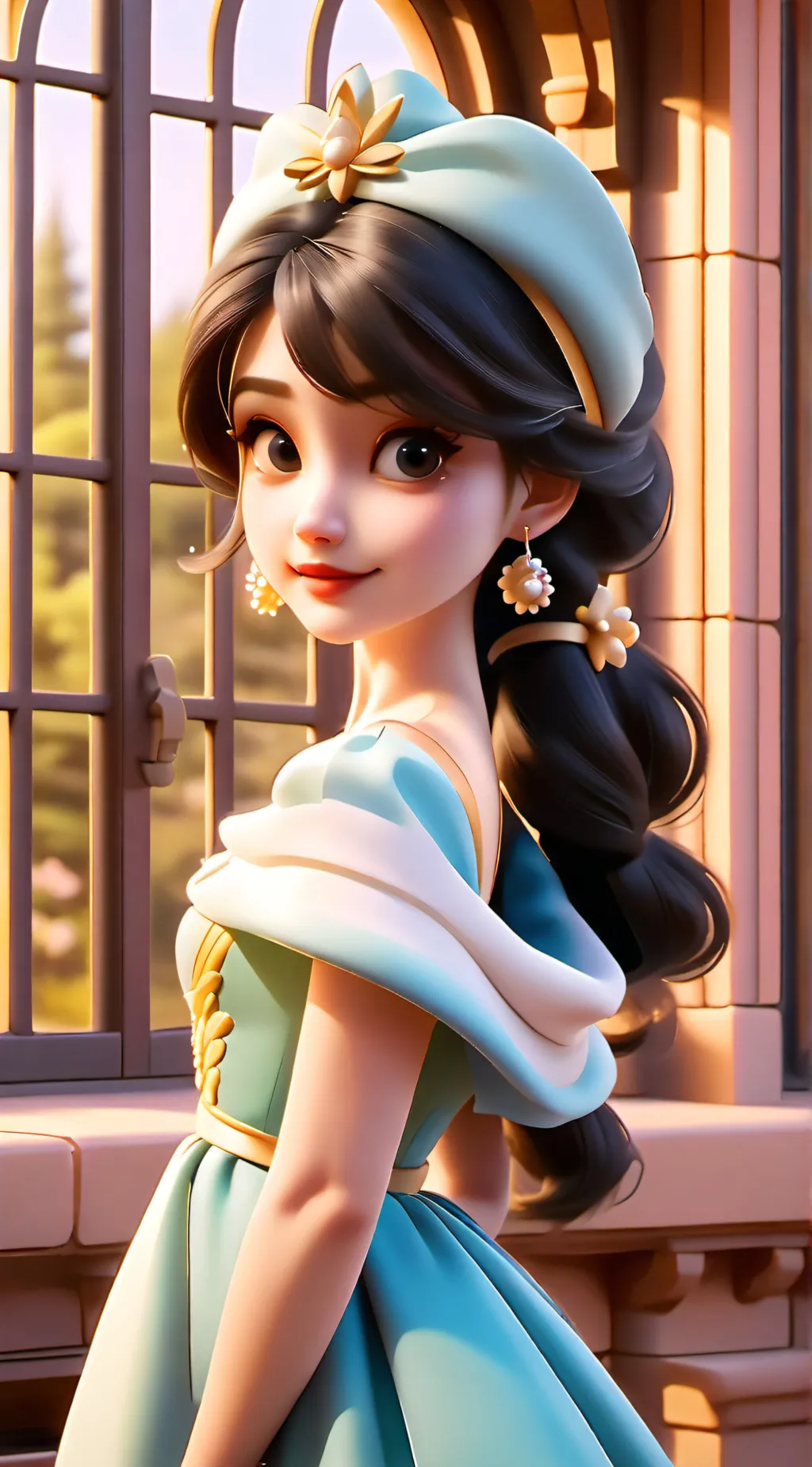 ai character: Blossom background