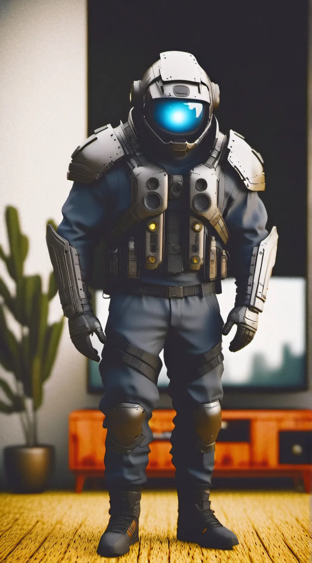 ai character: titan tv man background