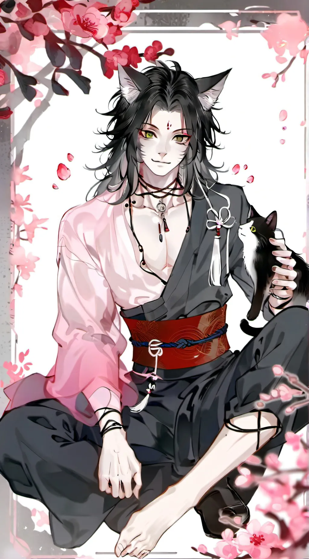ai character: Cat koku x y/n background