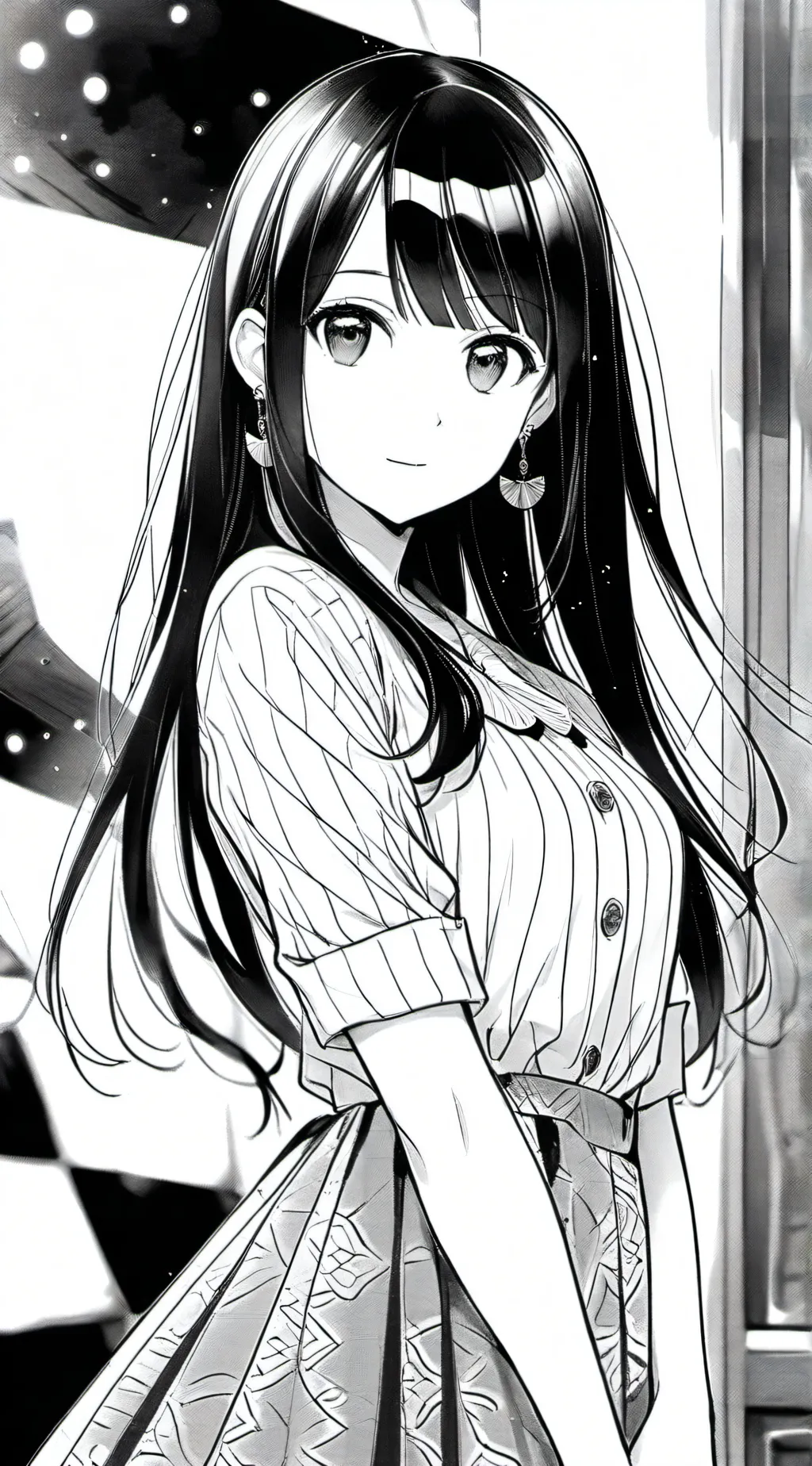 ai character: Miss circle FPE background