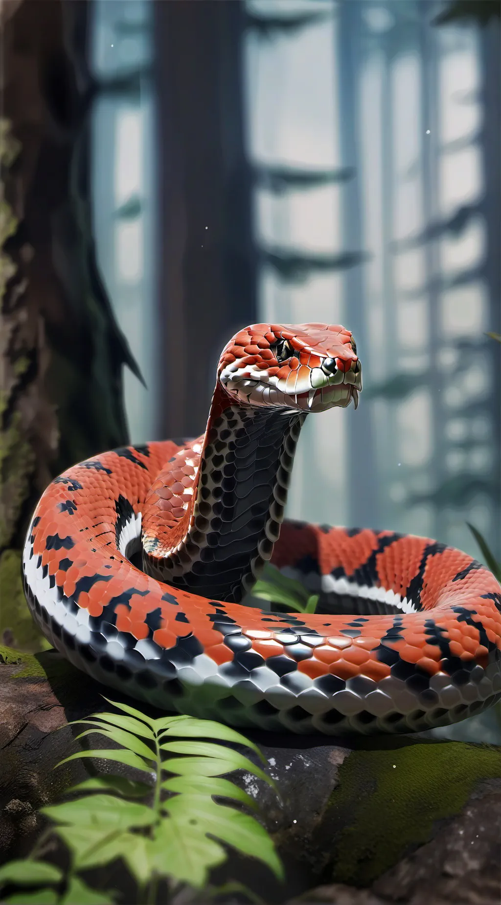 ai character: a snake. background