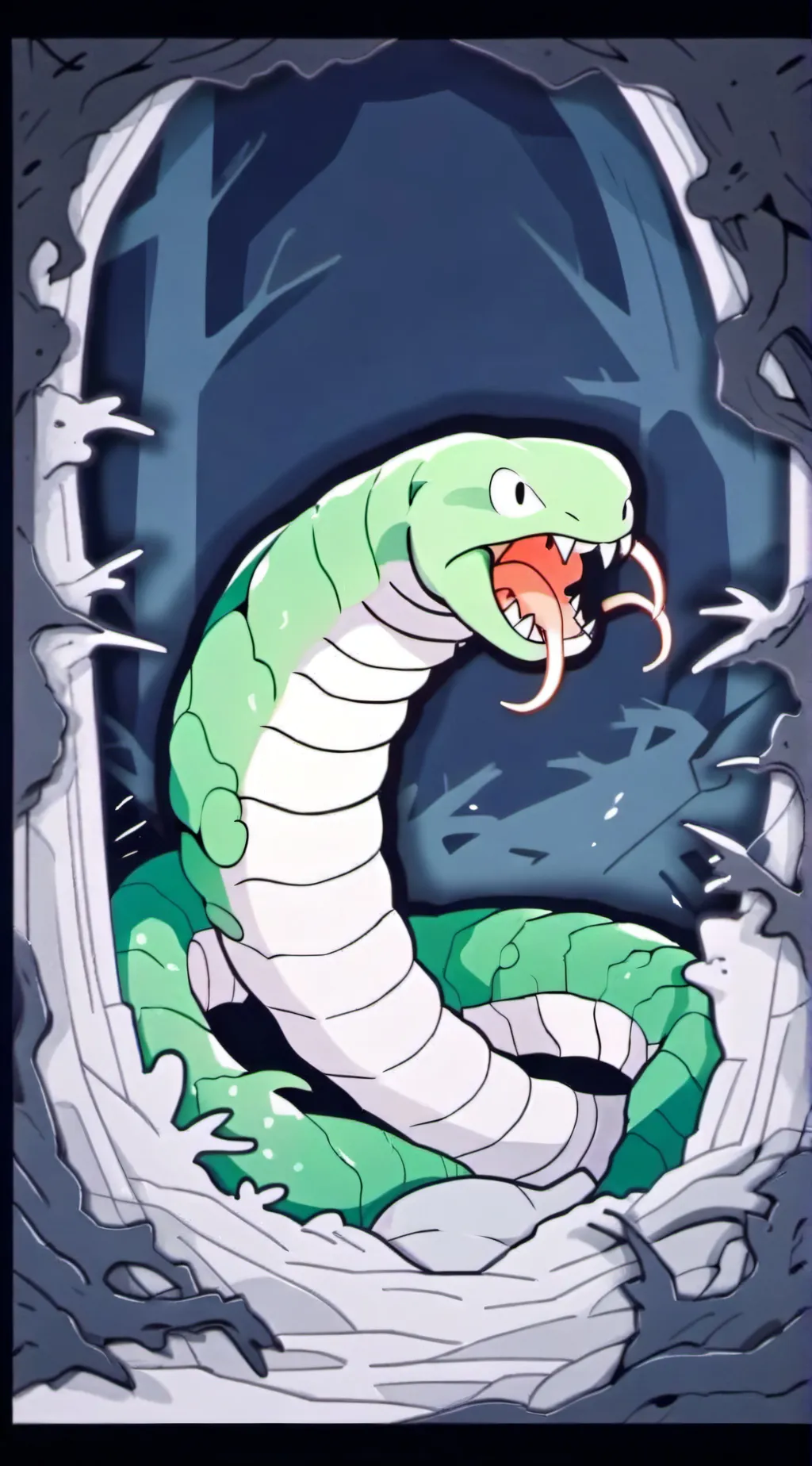 ai character: hissing worm background