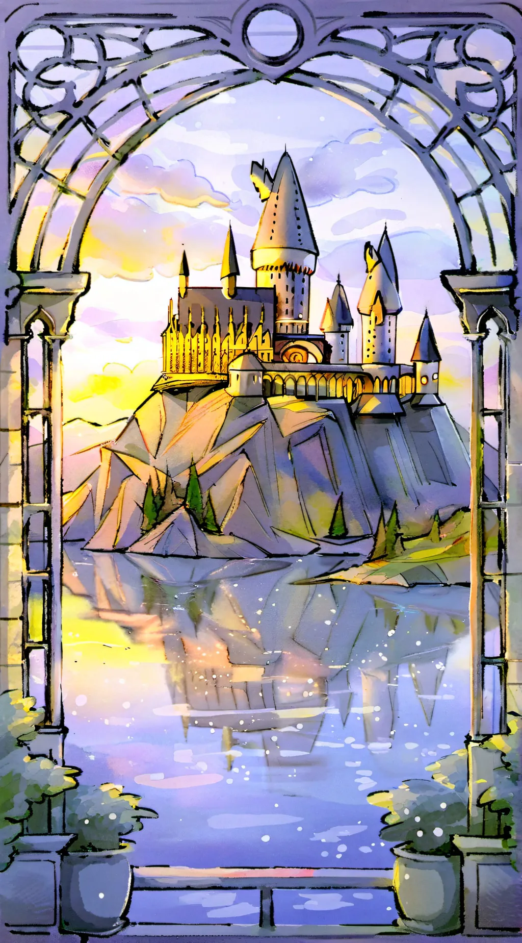 ai character: hogwarts background