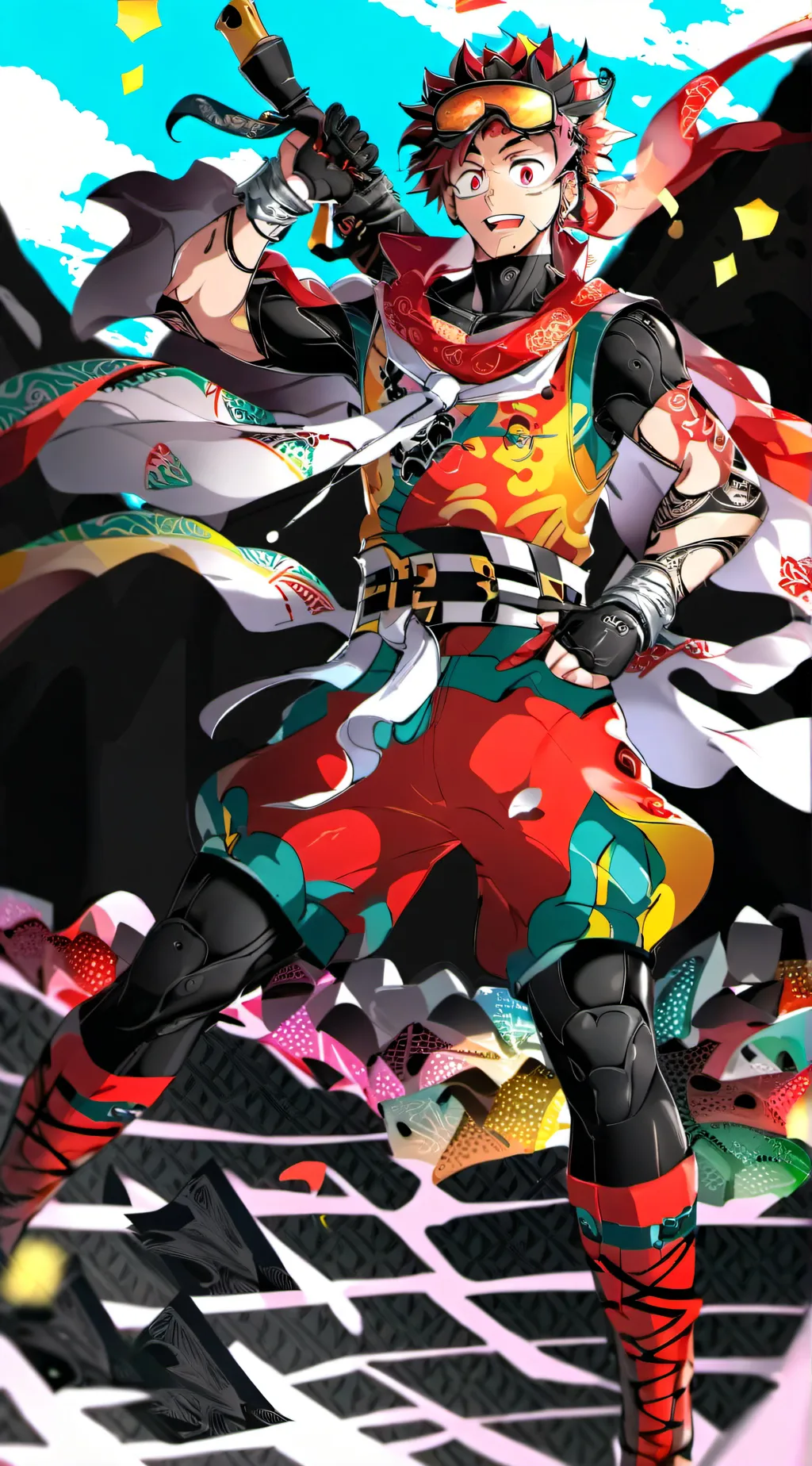 ai character: KNY VS MHA background