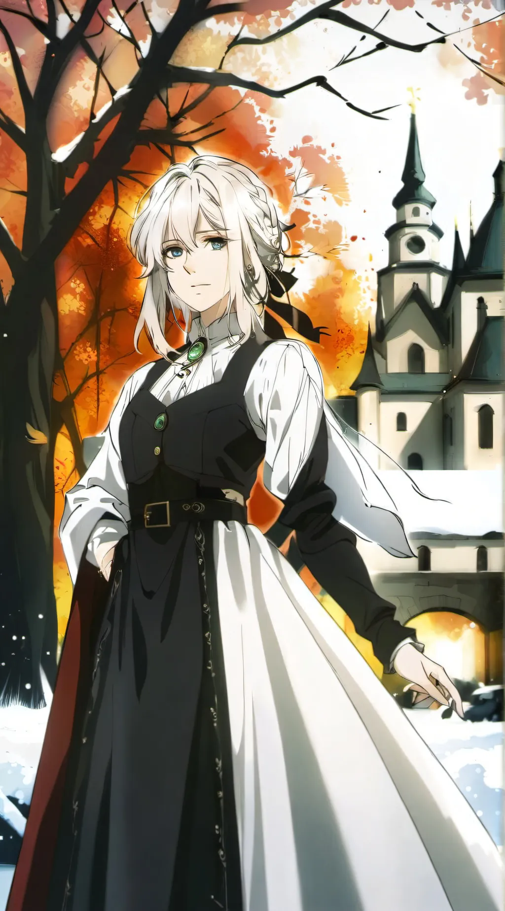 ai character: Amber background