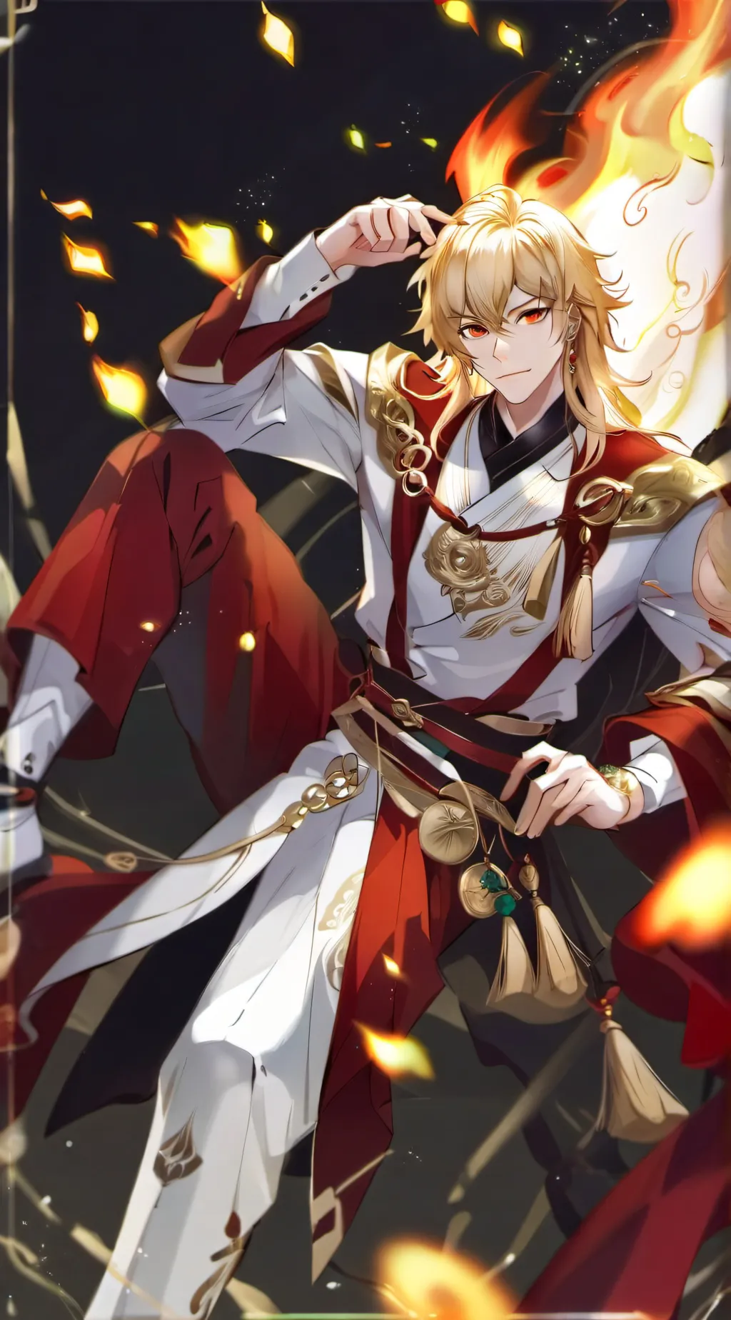 ai character: Zack The Fire King background