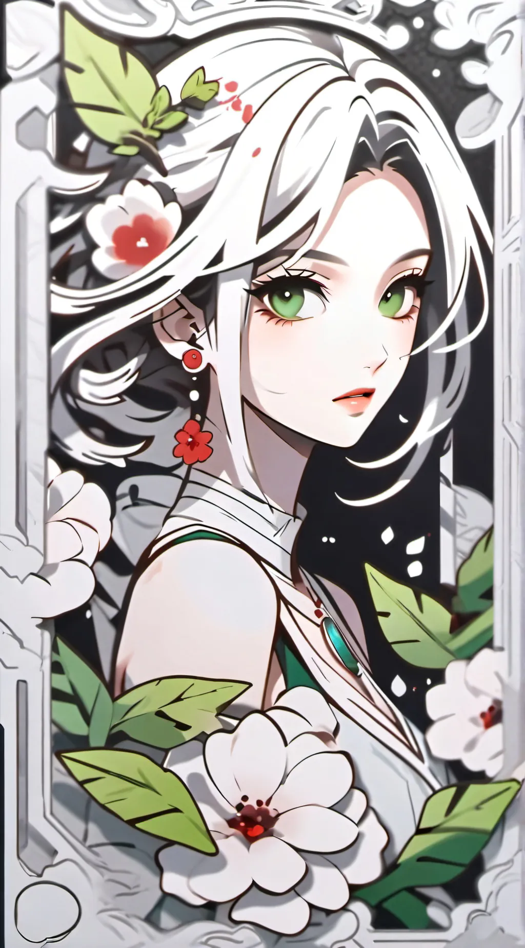 ai character: rose background