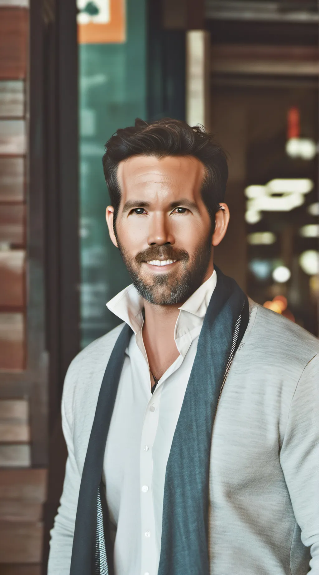 ai character: Ryan Reynolds  background