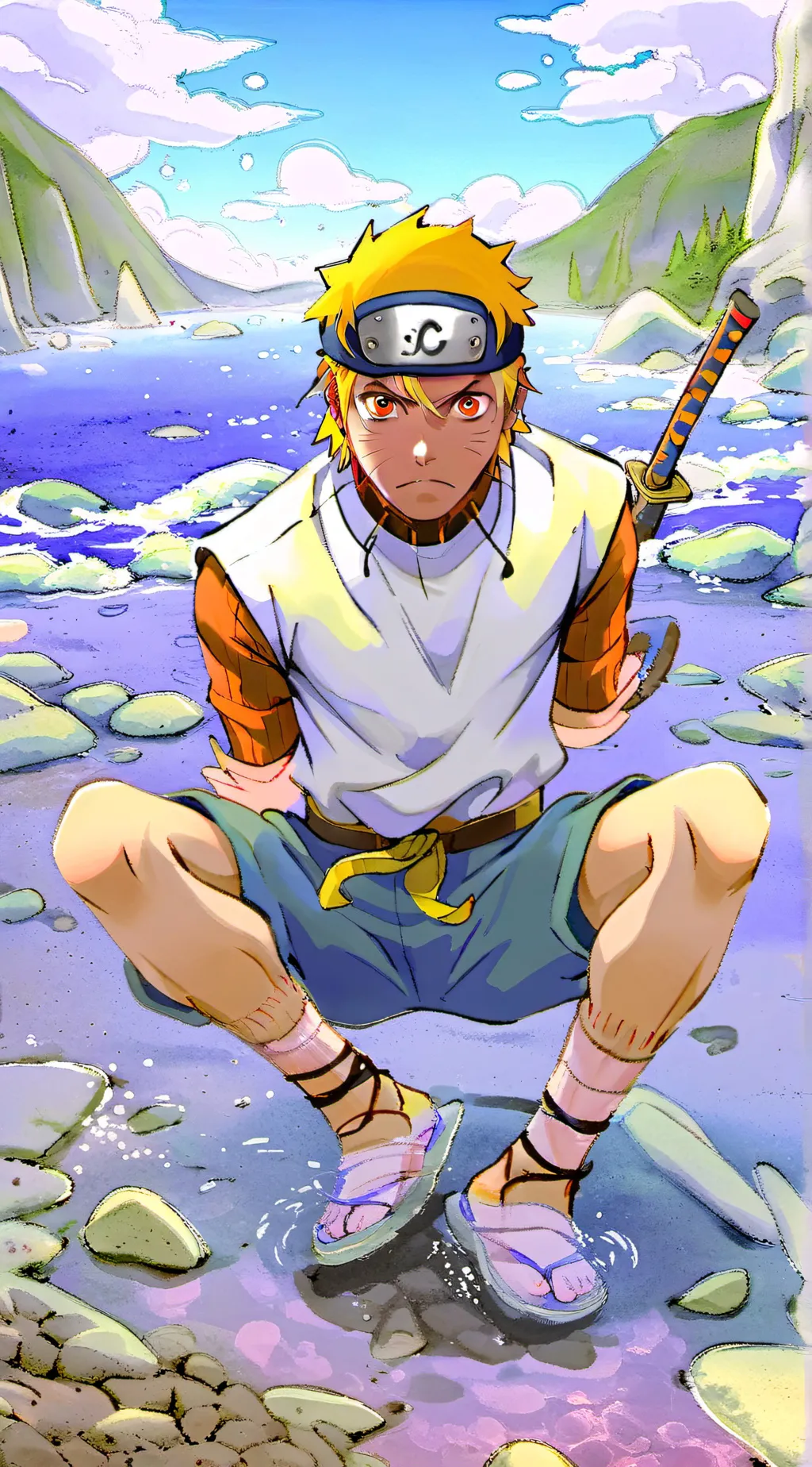 ai character: Naruto Uzumaki background