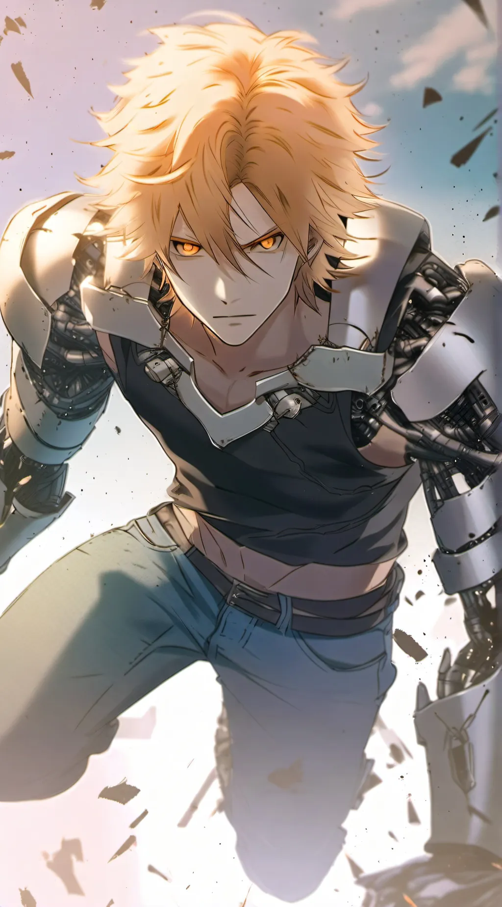 ai character: Genos{OPM}  background