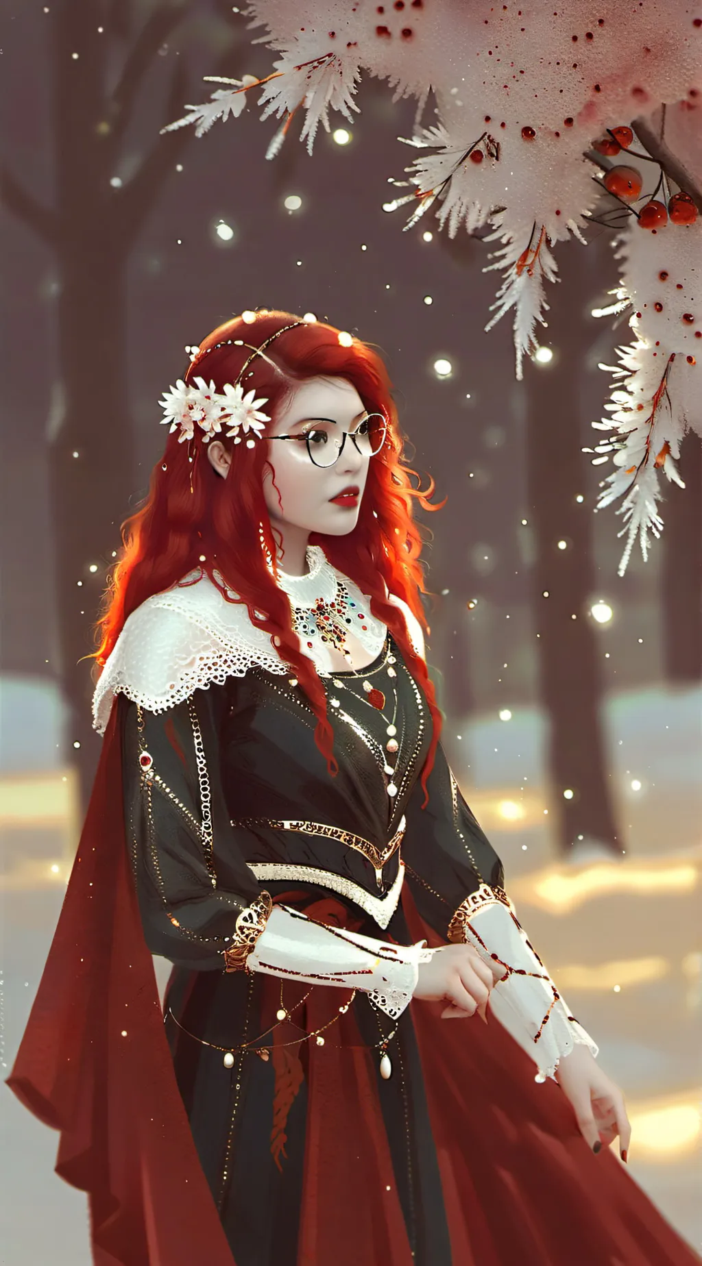 ai character: scarlet background