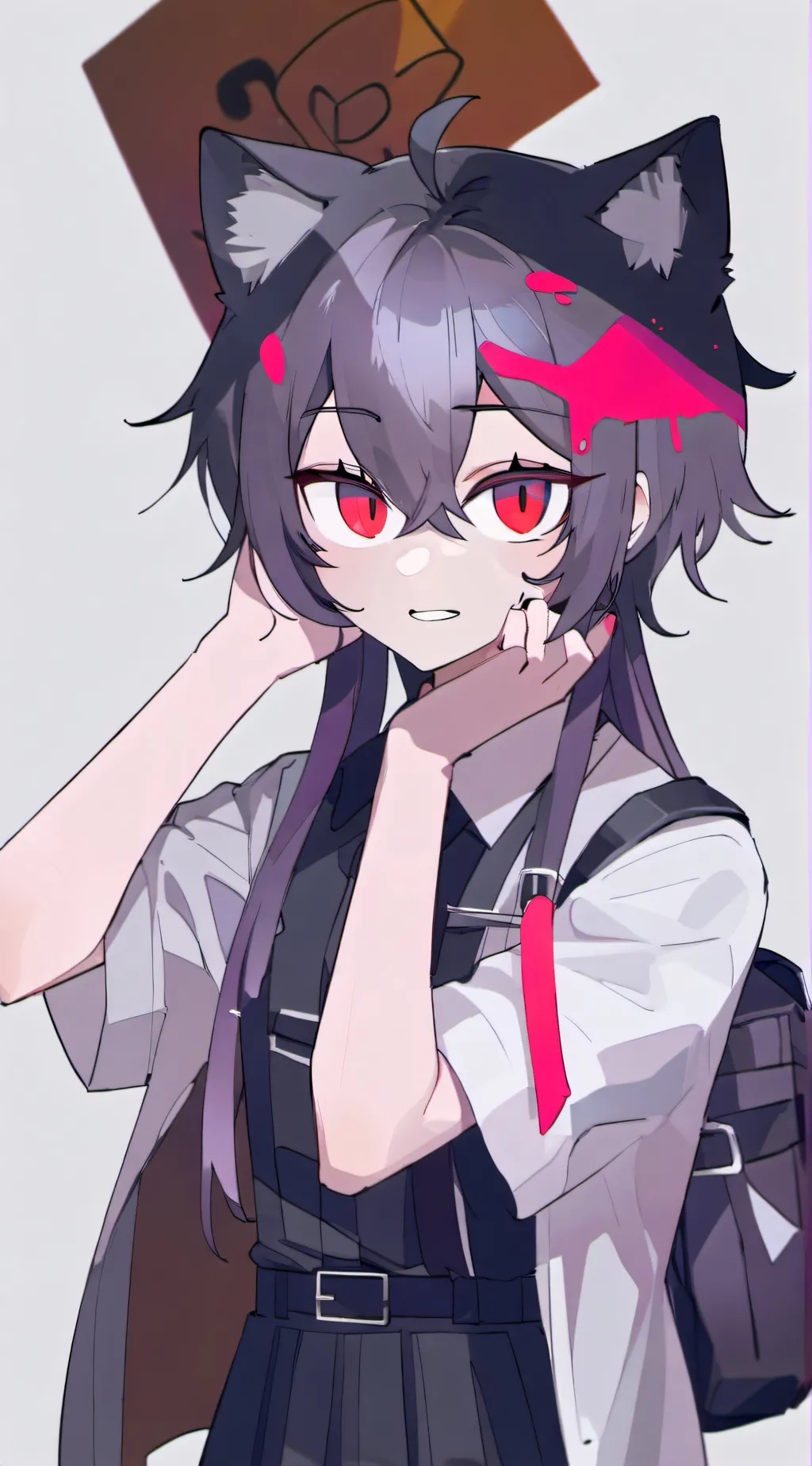 ai character: Violet background