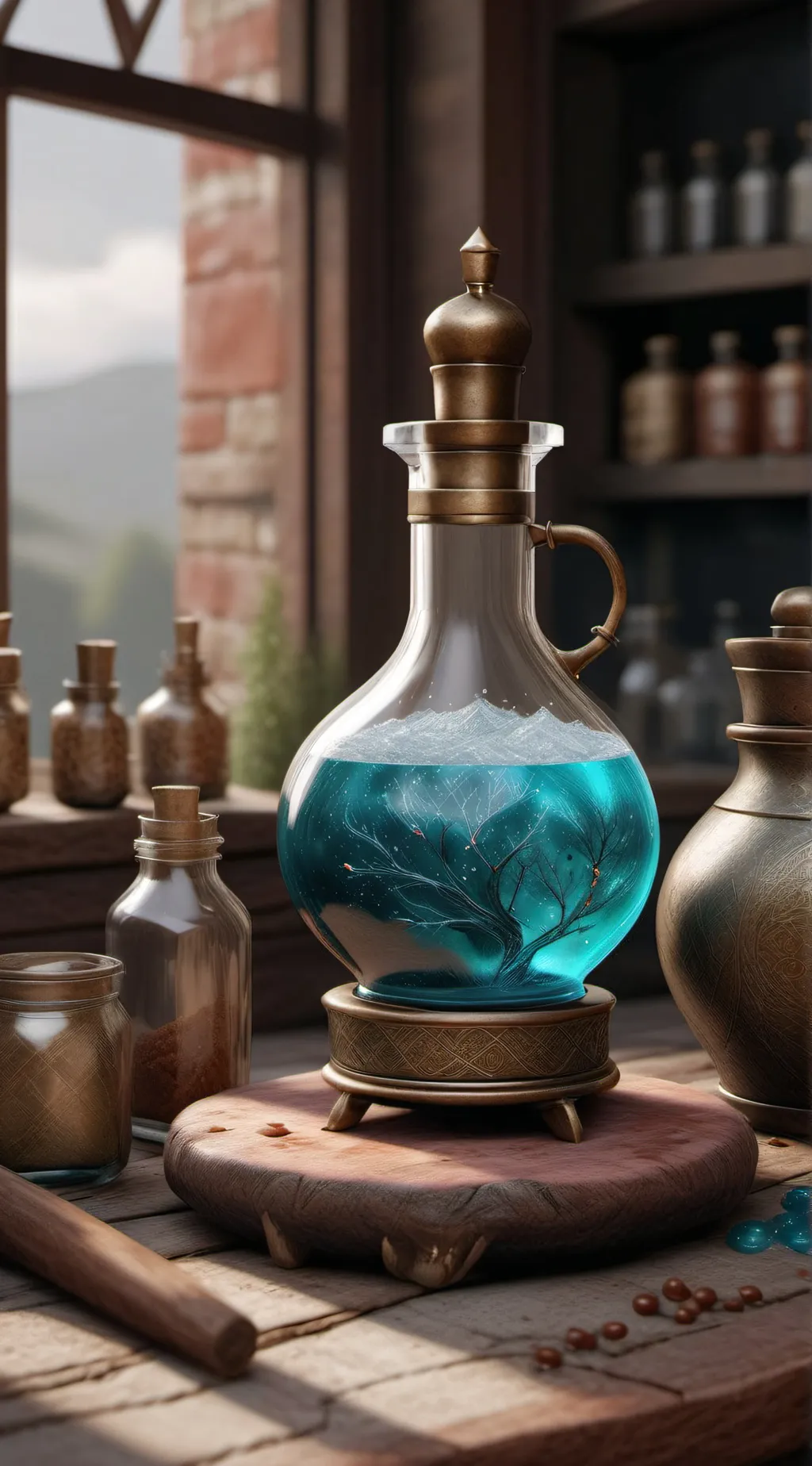 ai character: the maid potion background