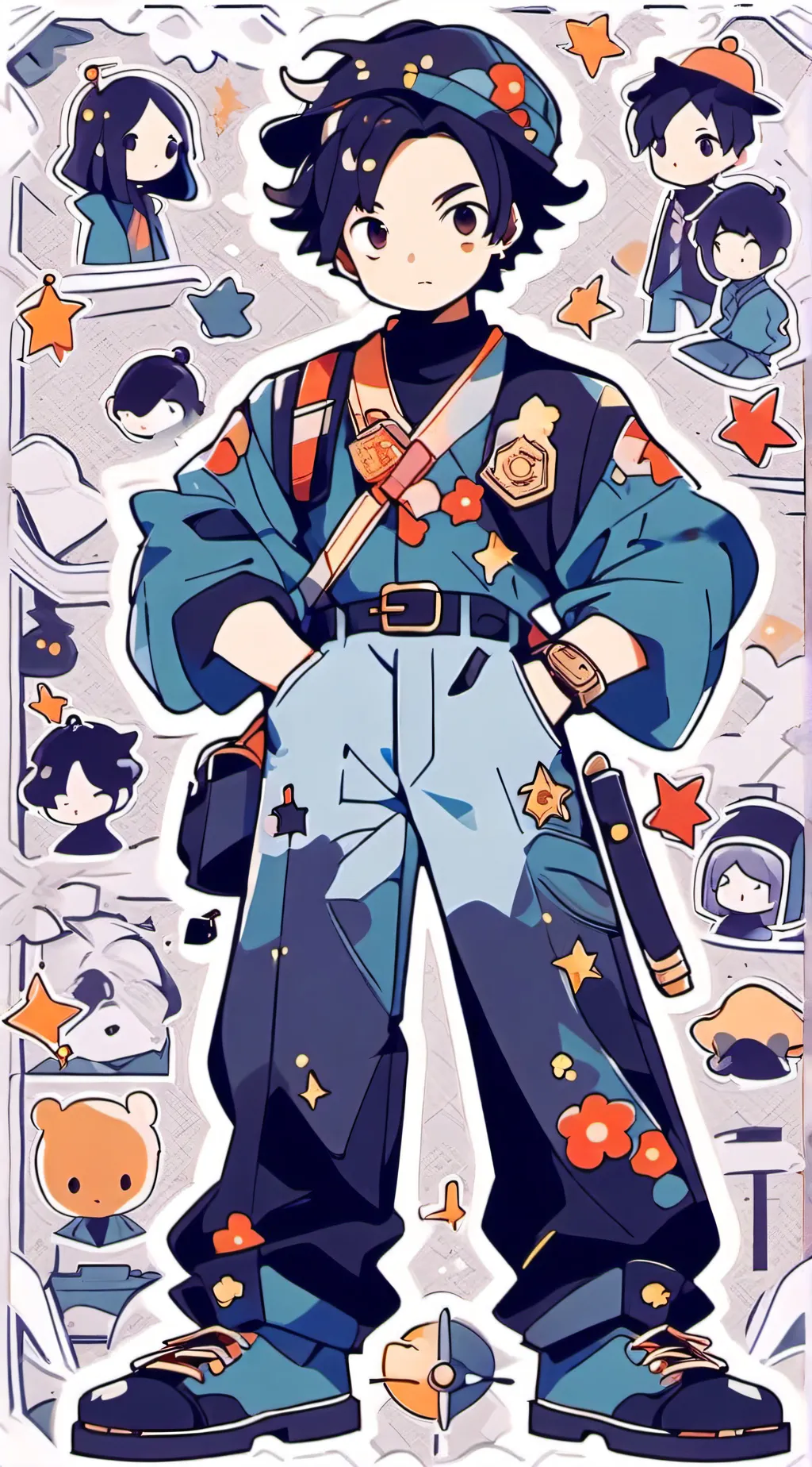 ai character: Dandys world background