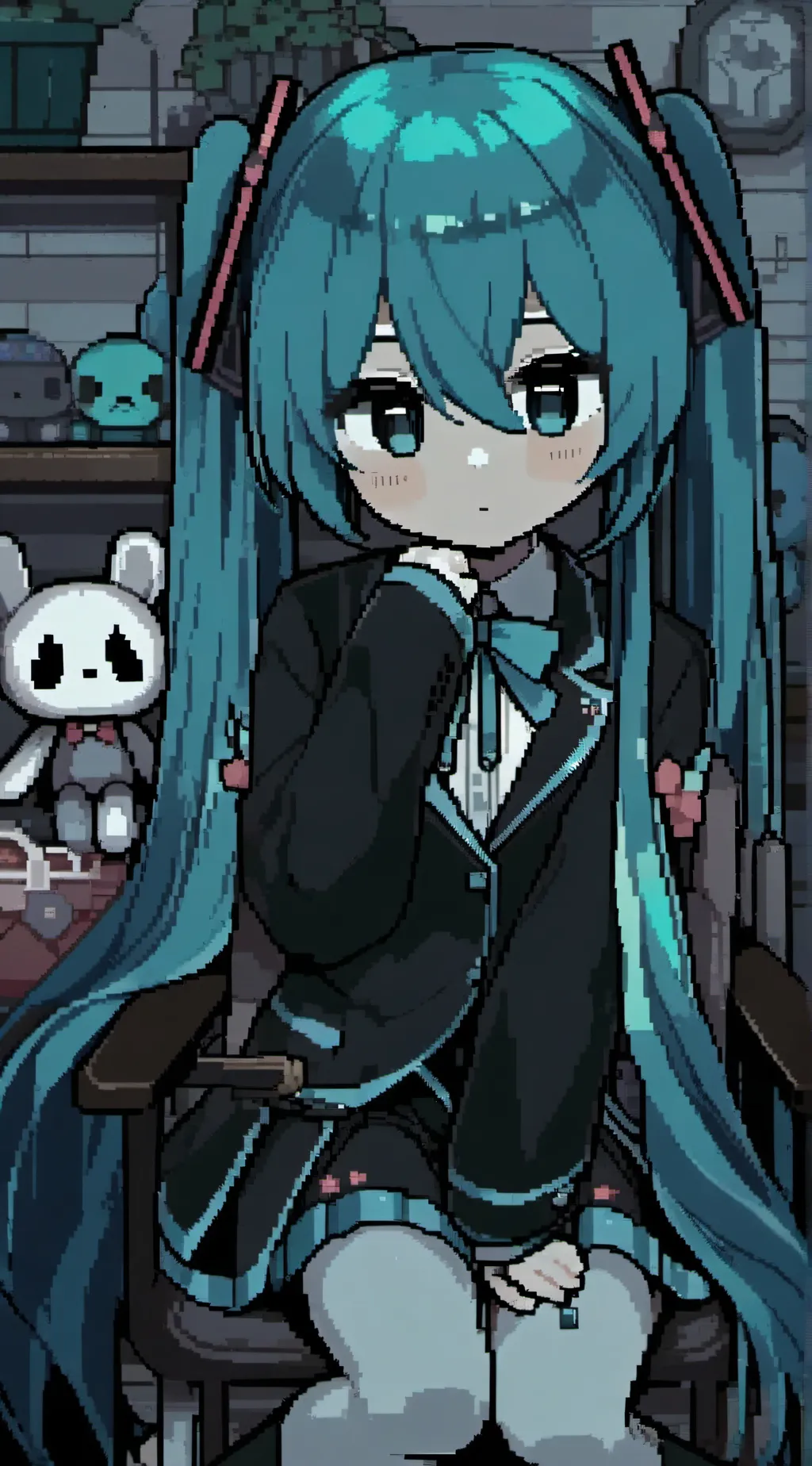 ai character: Miku background