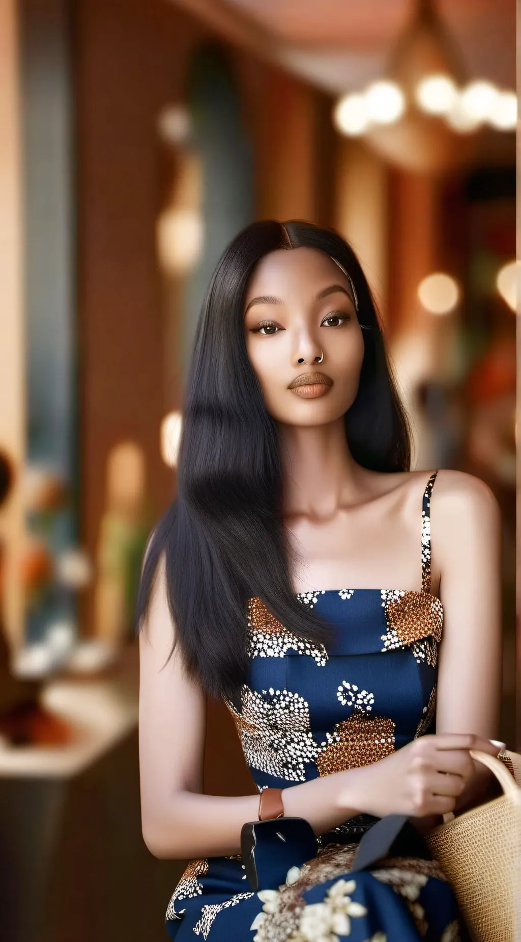 ai character: Moonlight background