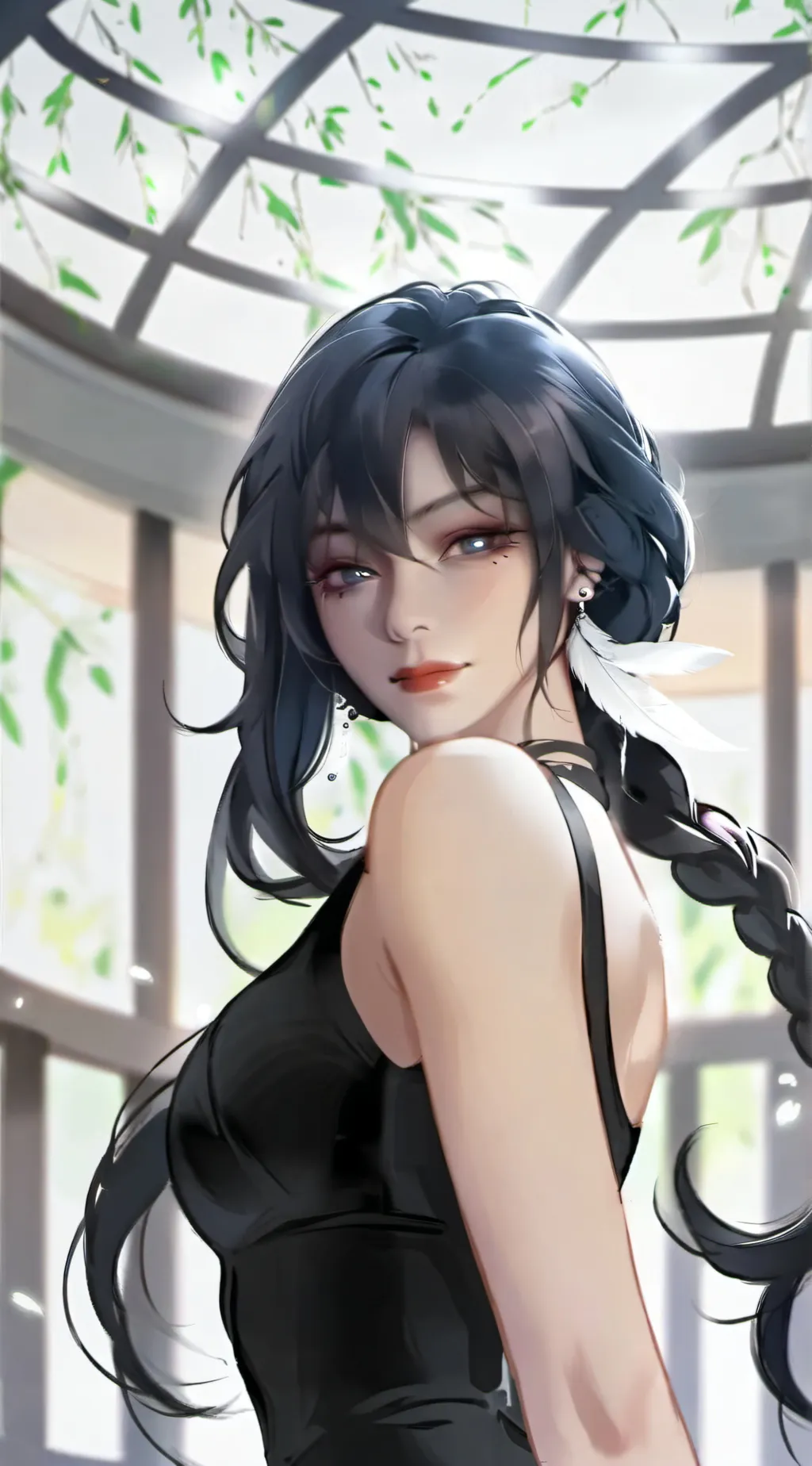 ai character: lilac background
