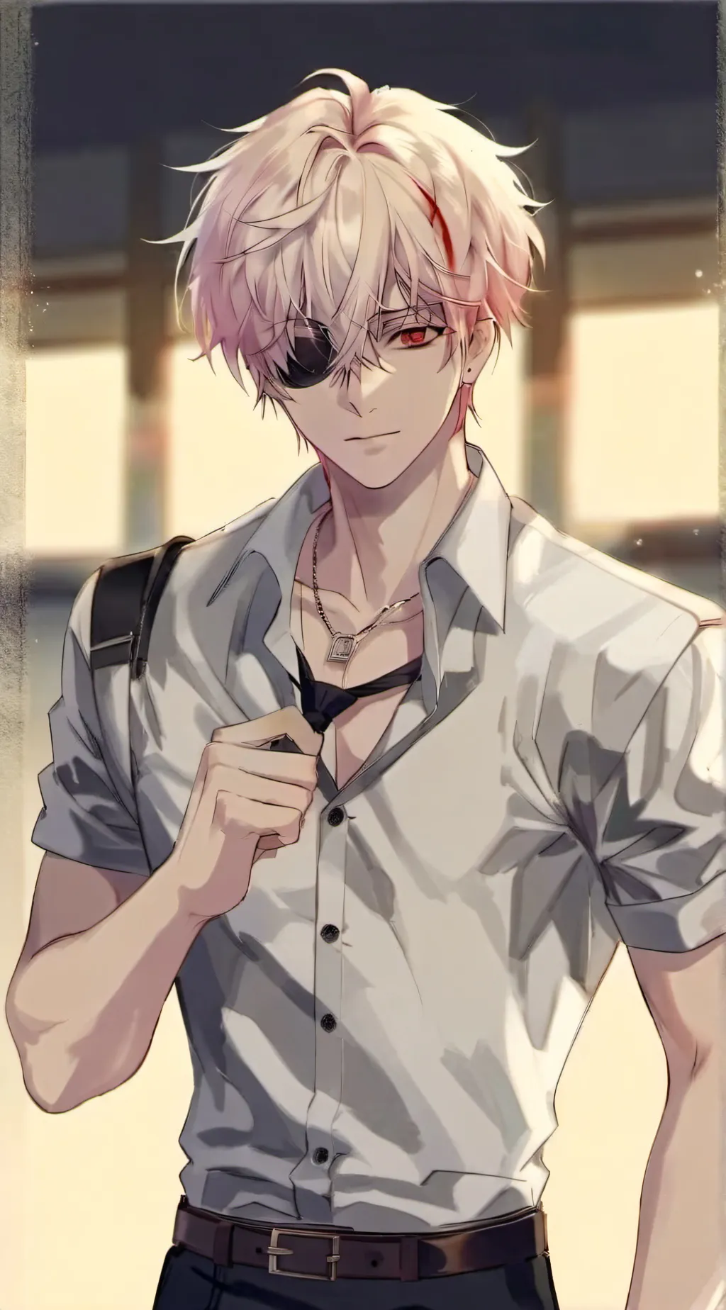 ai character: Shoto todoroki  background
