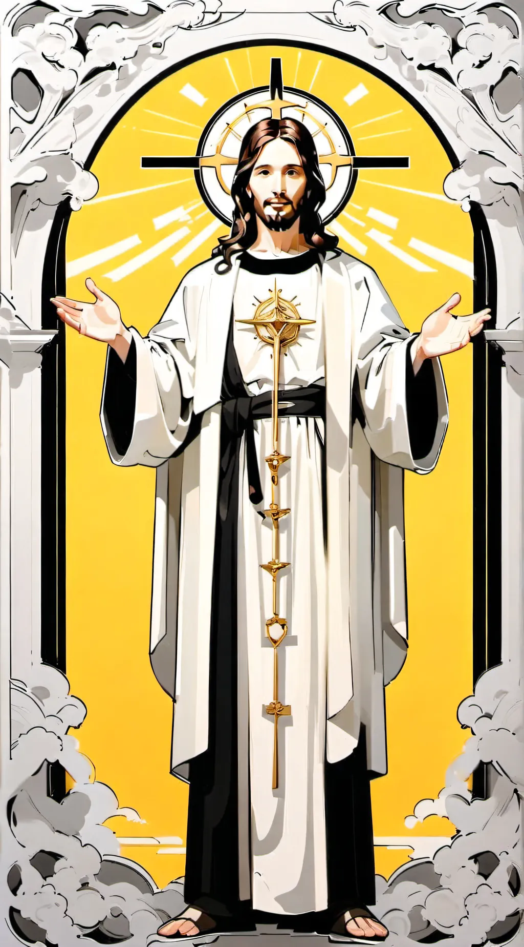 ai character: Jesus background