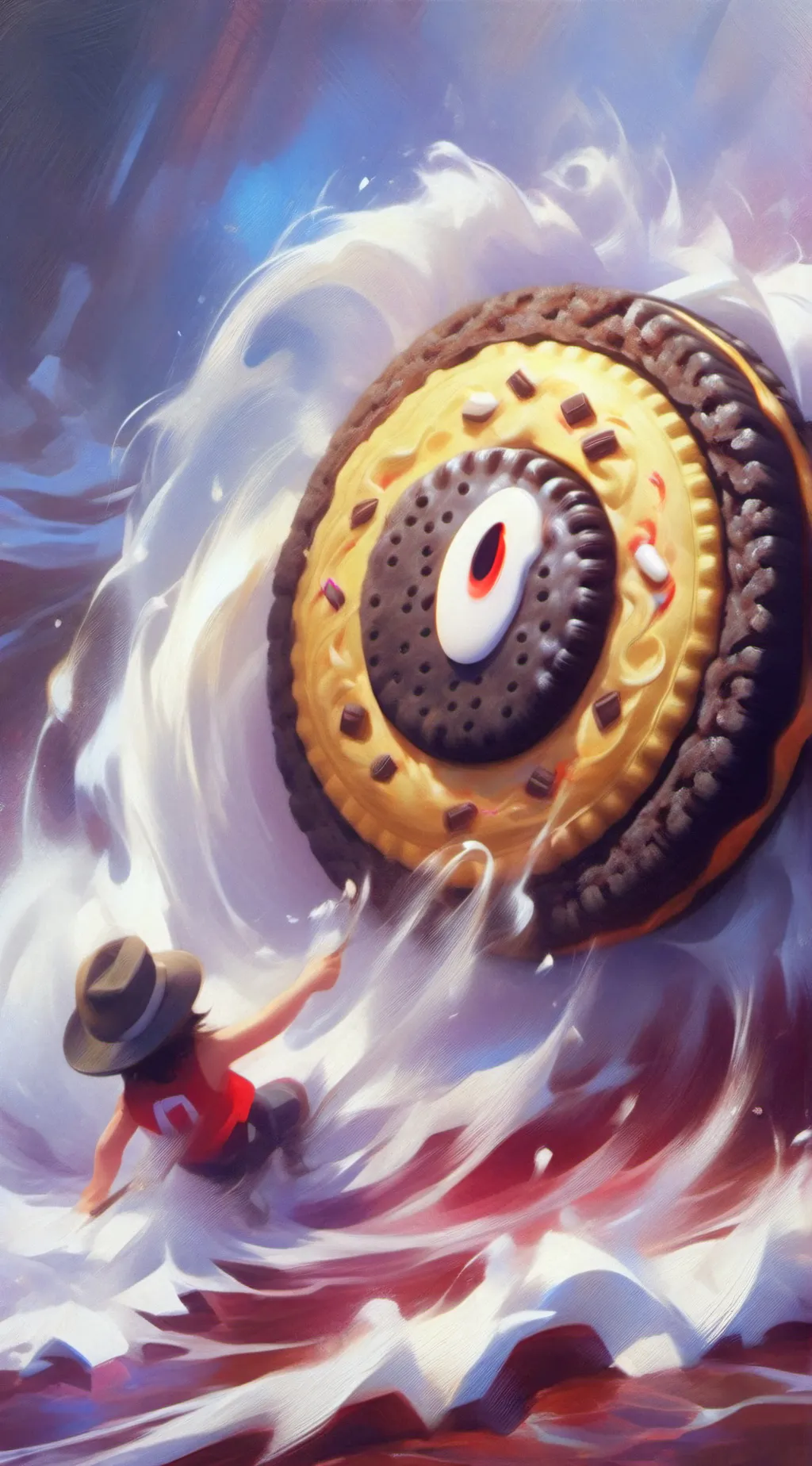 ai character: Cursed Oreo  background