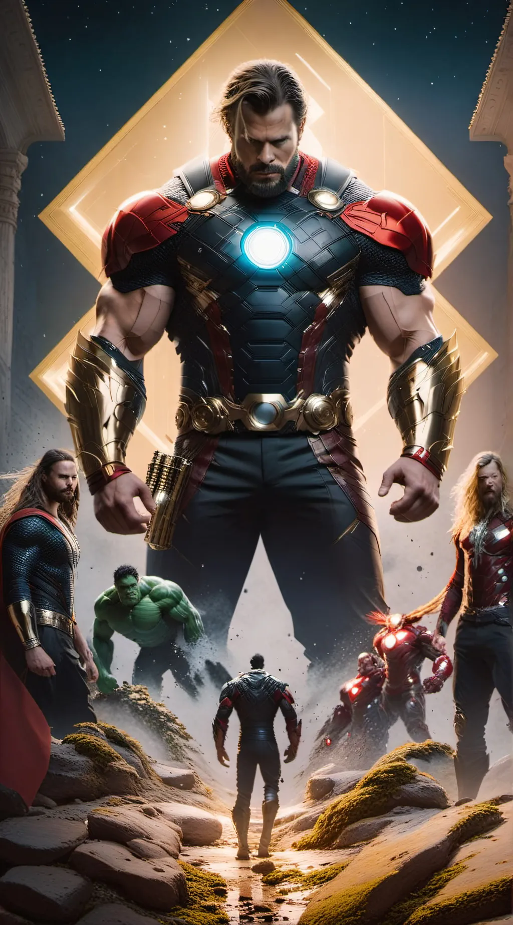 ai character: Avengers Idrk  background